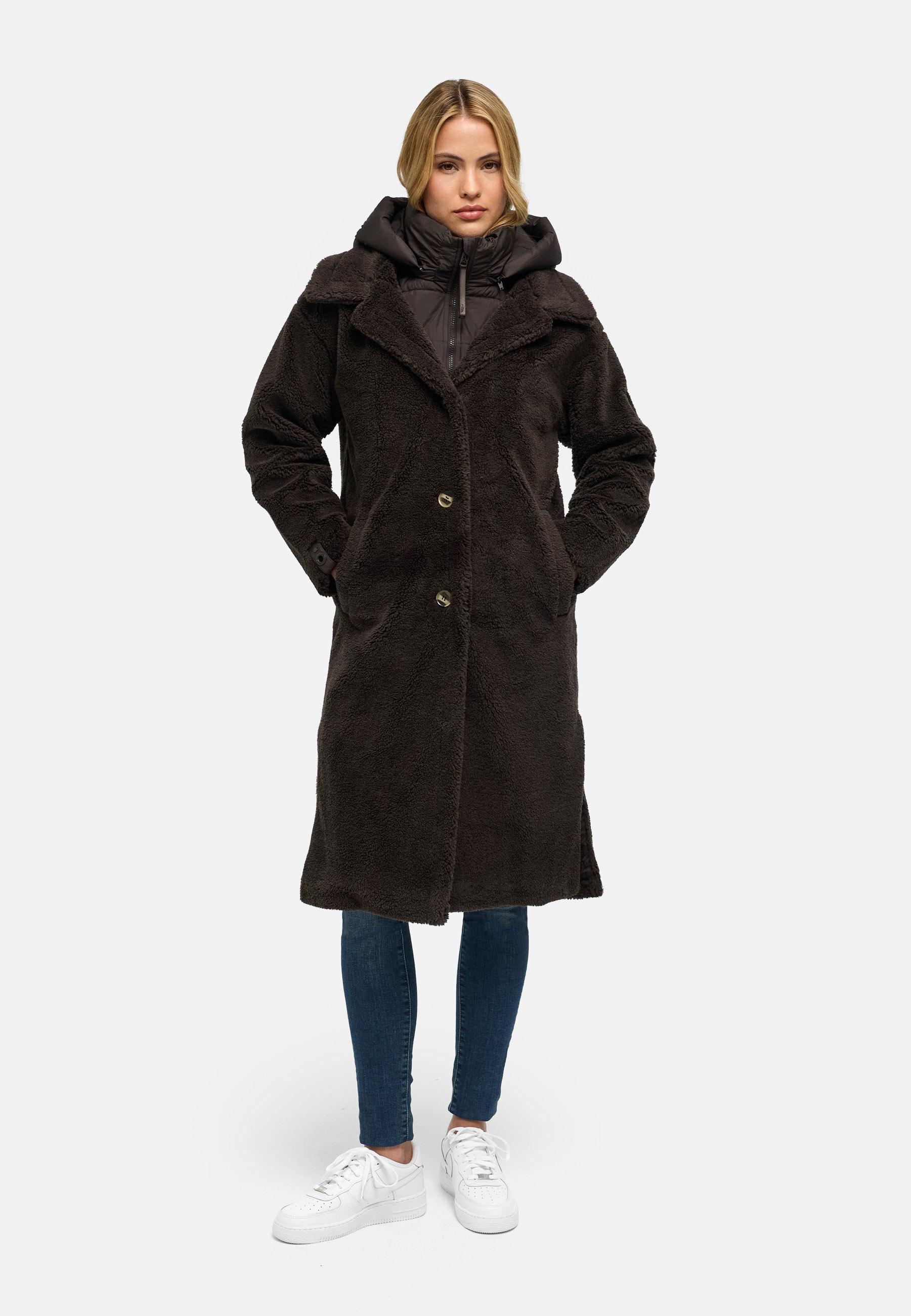 Plüschmantel aus Teddyfleece "Teddyzauber 14" Choco