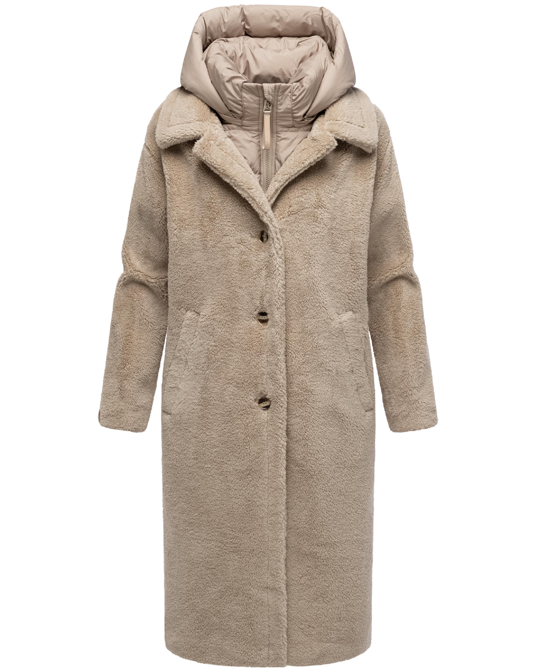 Plüschmantel aus Teddyfleece "Teddyzauber 14" Light Taupe