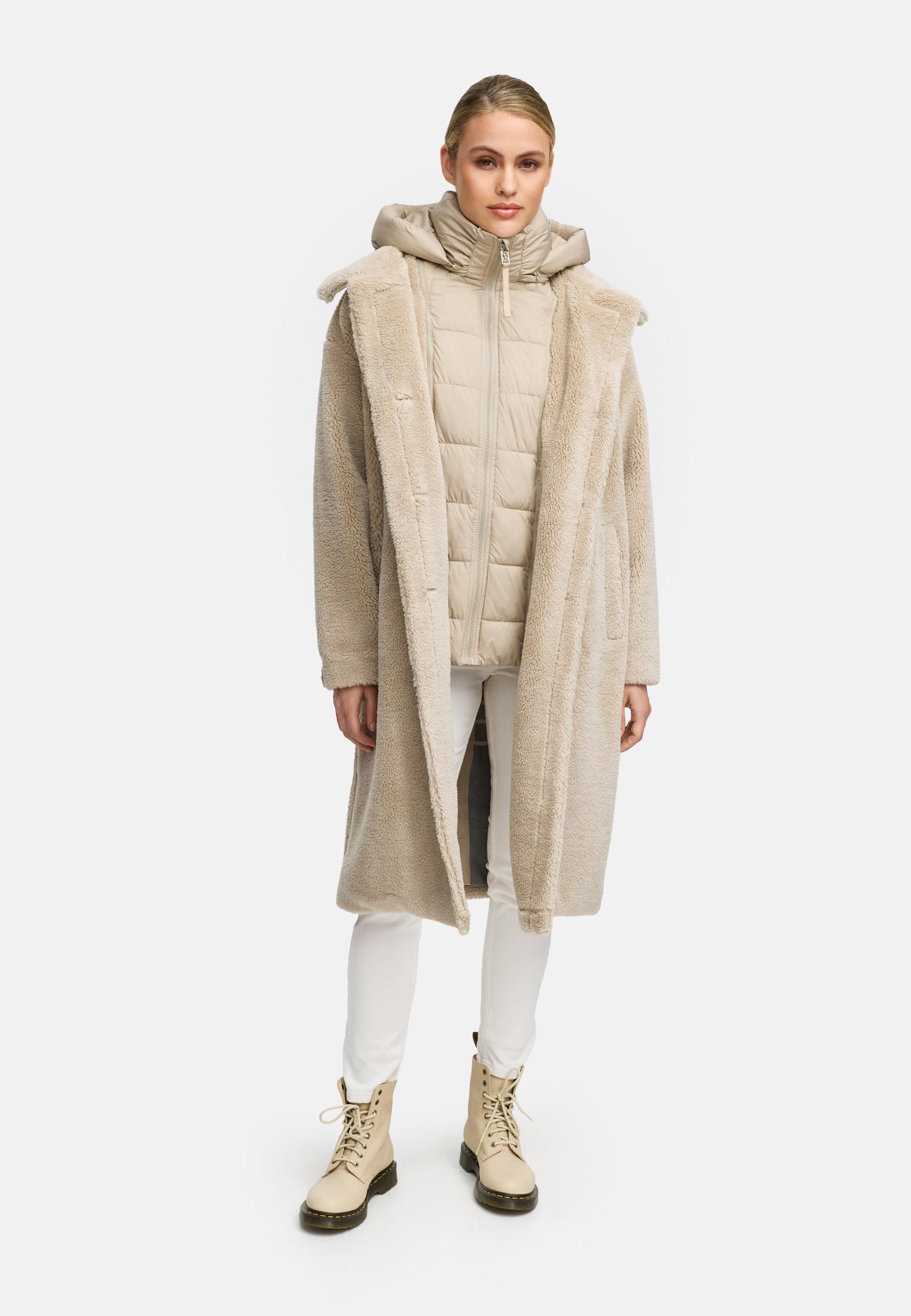 Plüschmantel aus Teddyfleece "Teddyzauber 14" Light Taupe