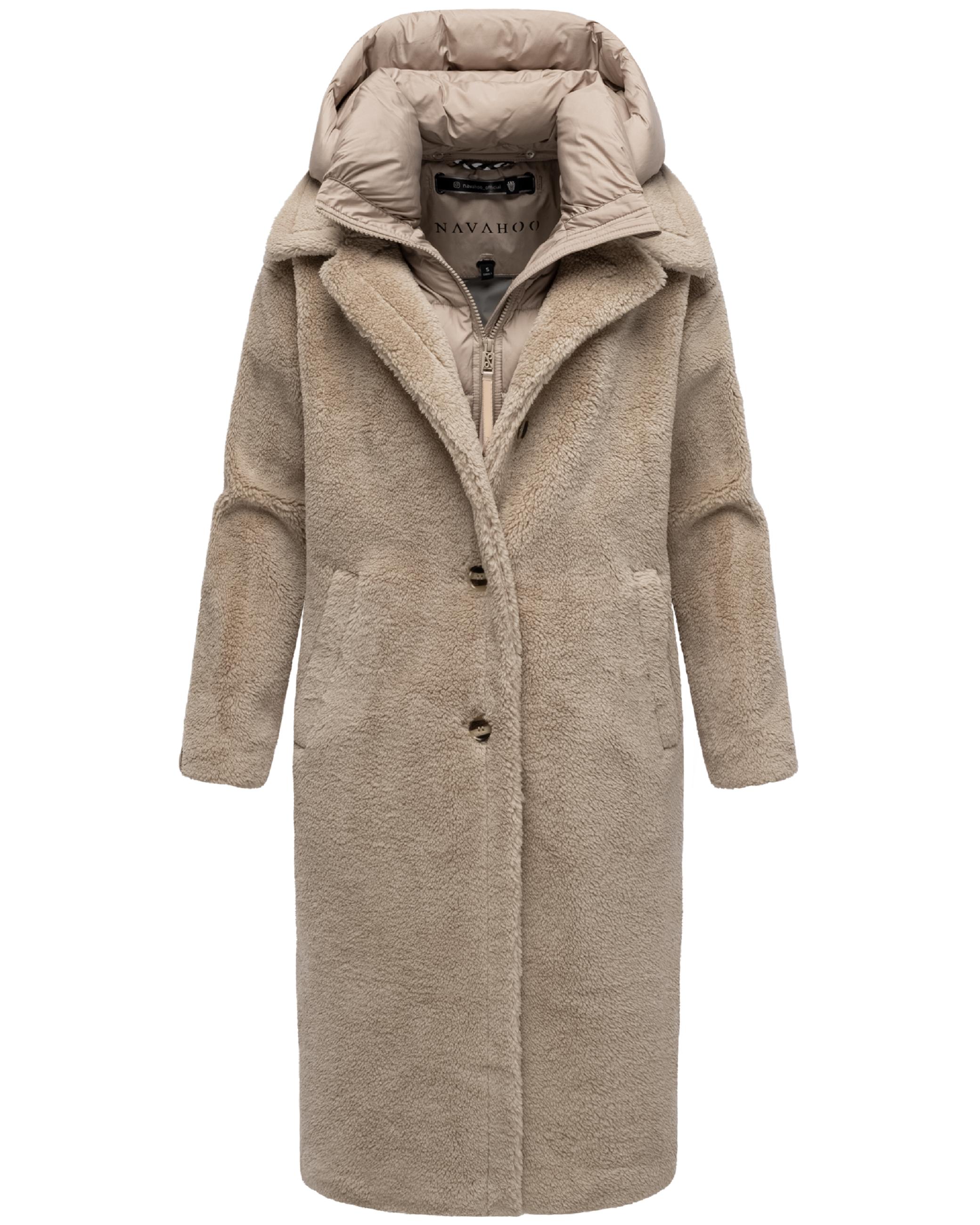 Plüschmantel aus Teddyfleece "Teddyzauber 14" Light Taupe