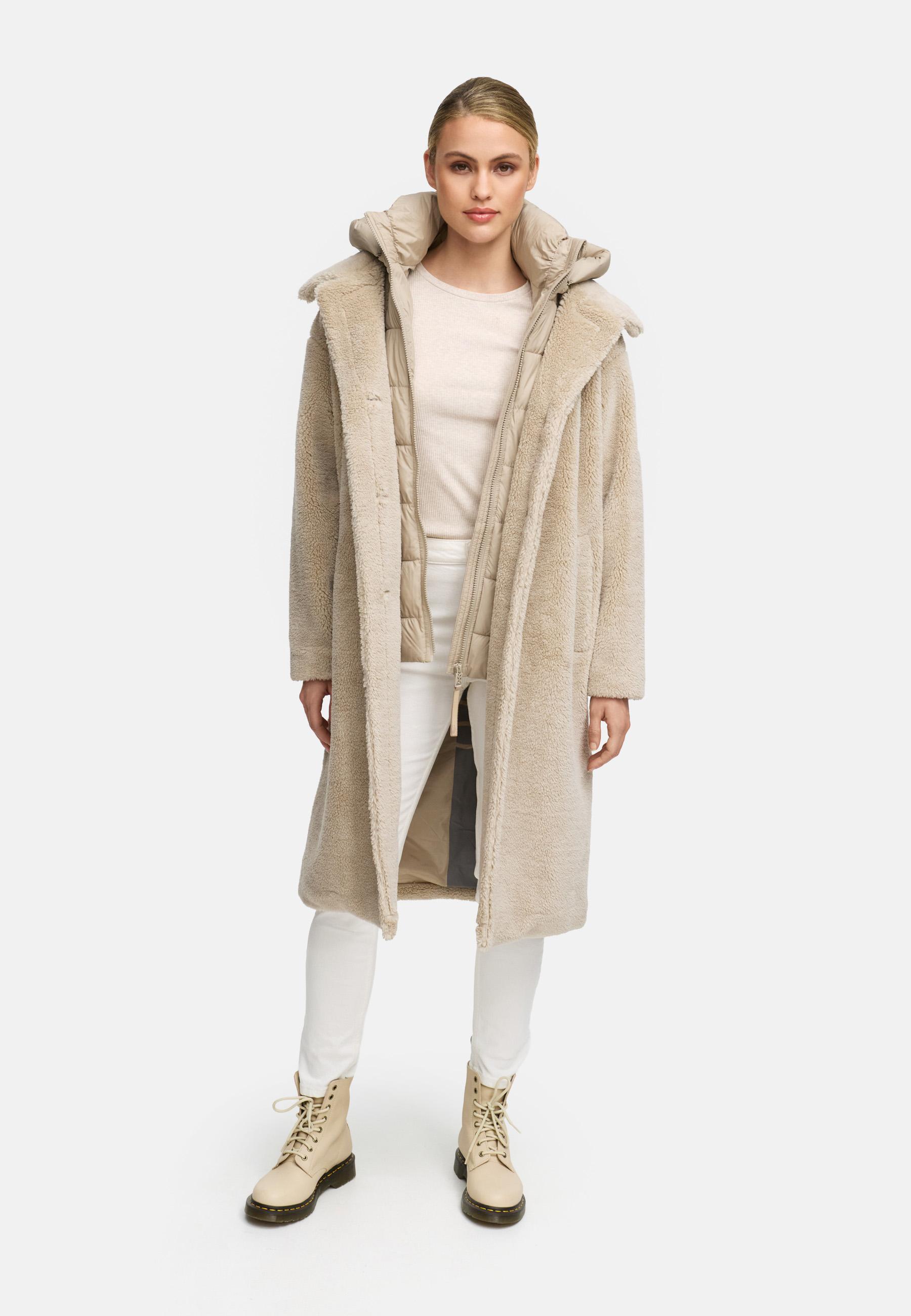 Plüschmantel aus Teddyfleece "Teddyzauber 14" Light Taupe