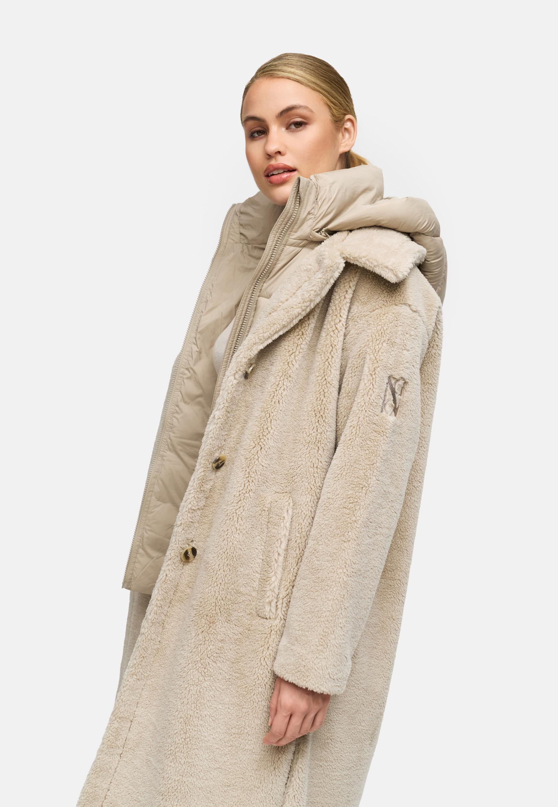 Plüschmantel aus Teddyfleece "Teddyzauber 14" Light Taupe