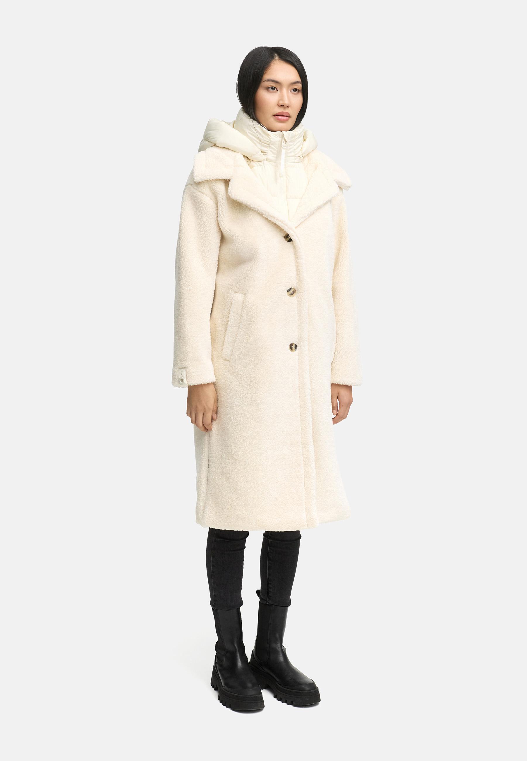 Plüschmantel aus Teddyfleece "Teddyzauber 14" Off White