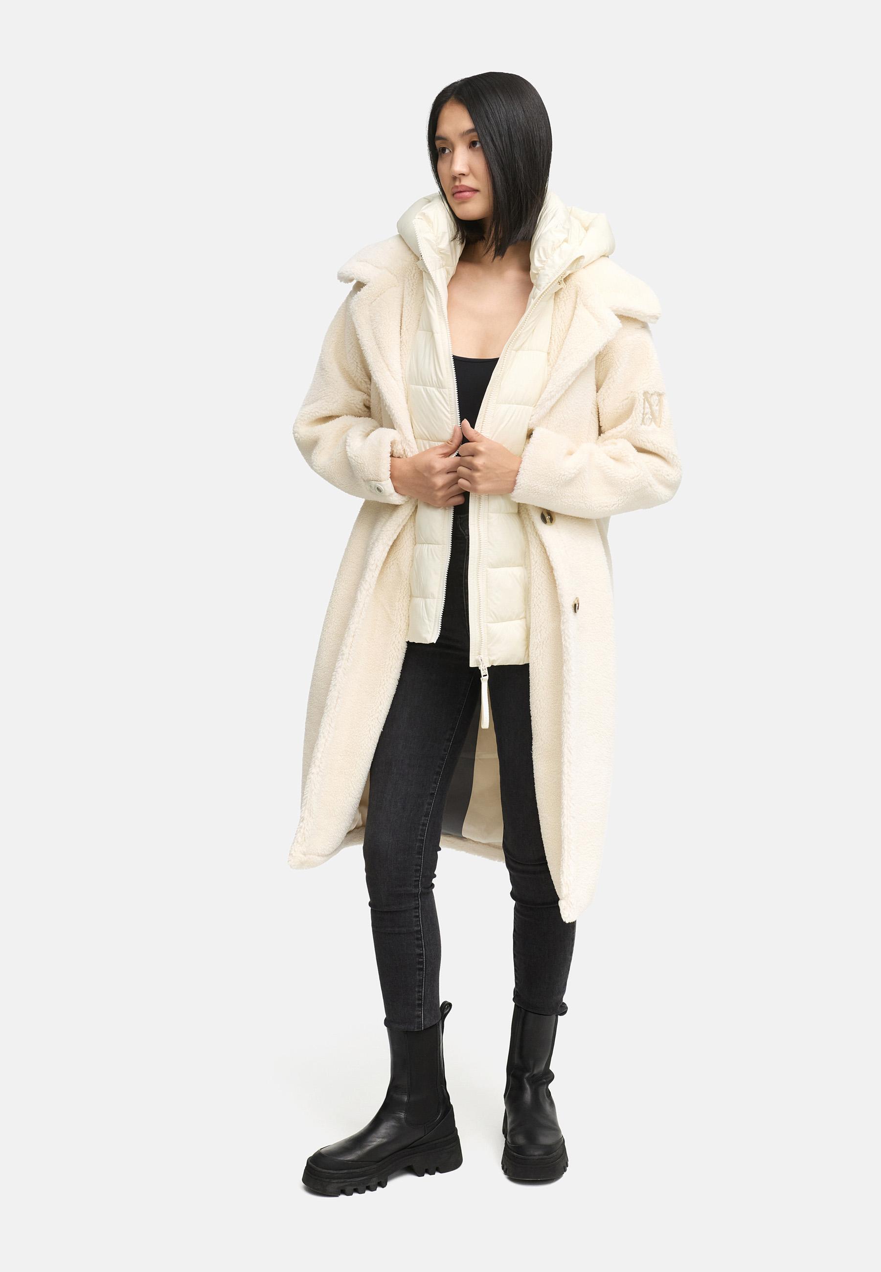 Plüschmantel aus Teddyfleece "Teddyzauber 14" Off White