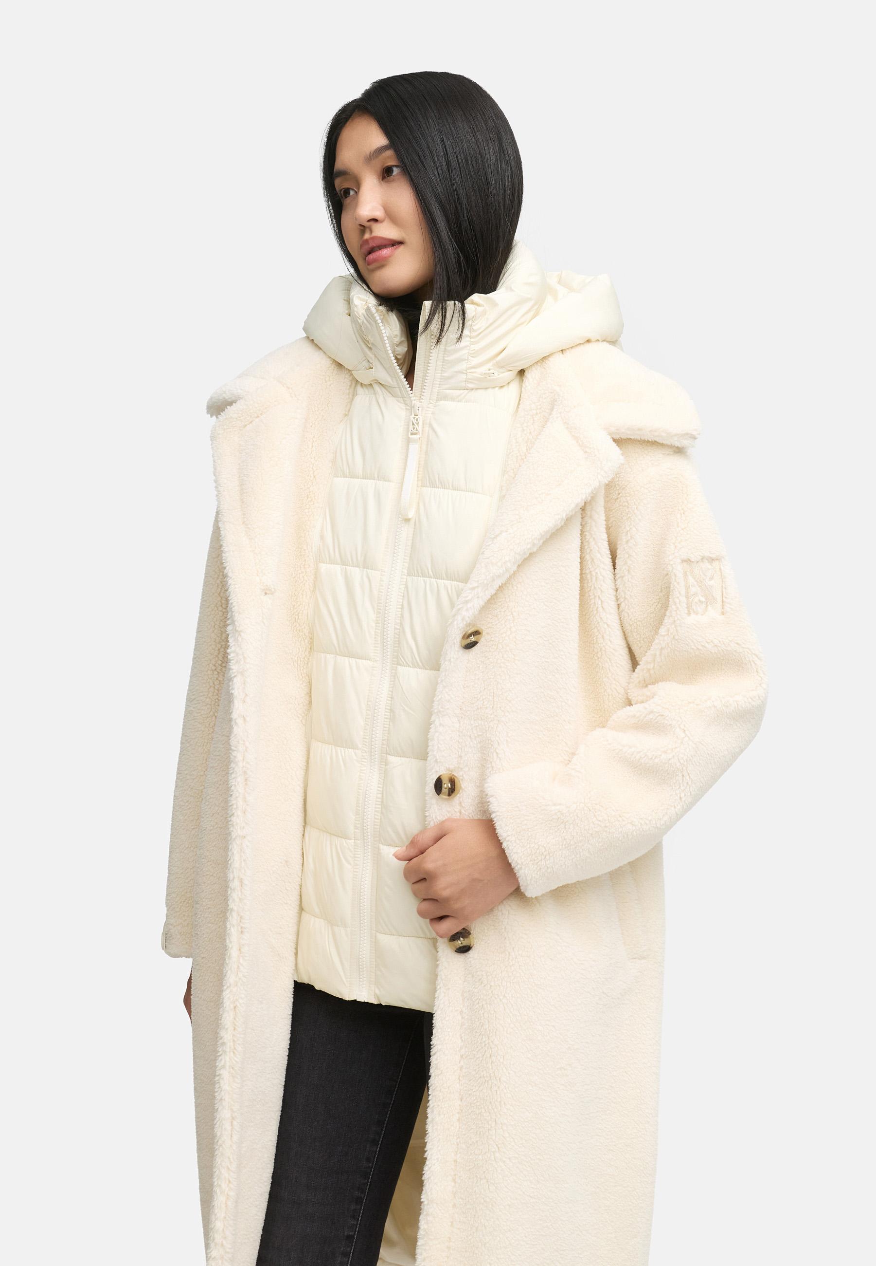 Plüschmantel aus Teddyfleece "Teddyzauber 14" Off White