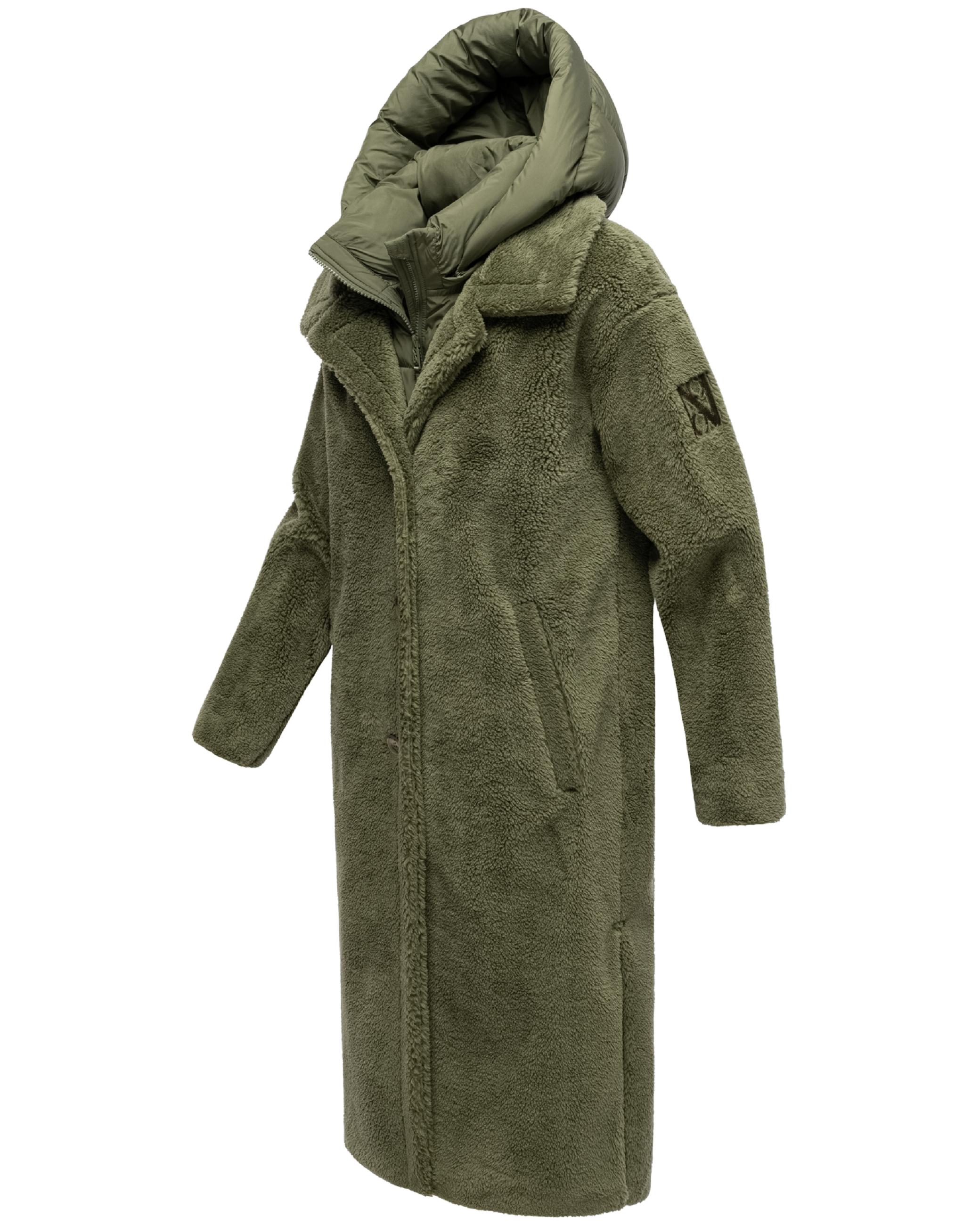 Plüschmantel aus Teddyfleece "Teddyzauber 14" Olive Leaf