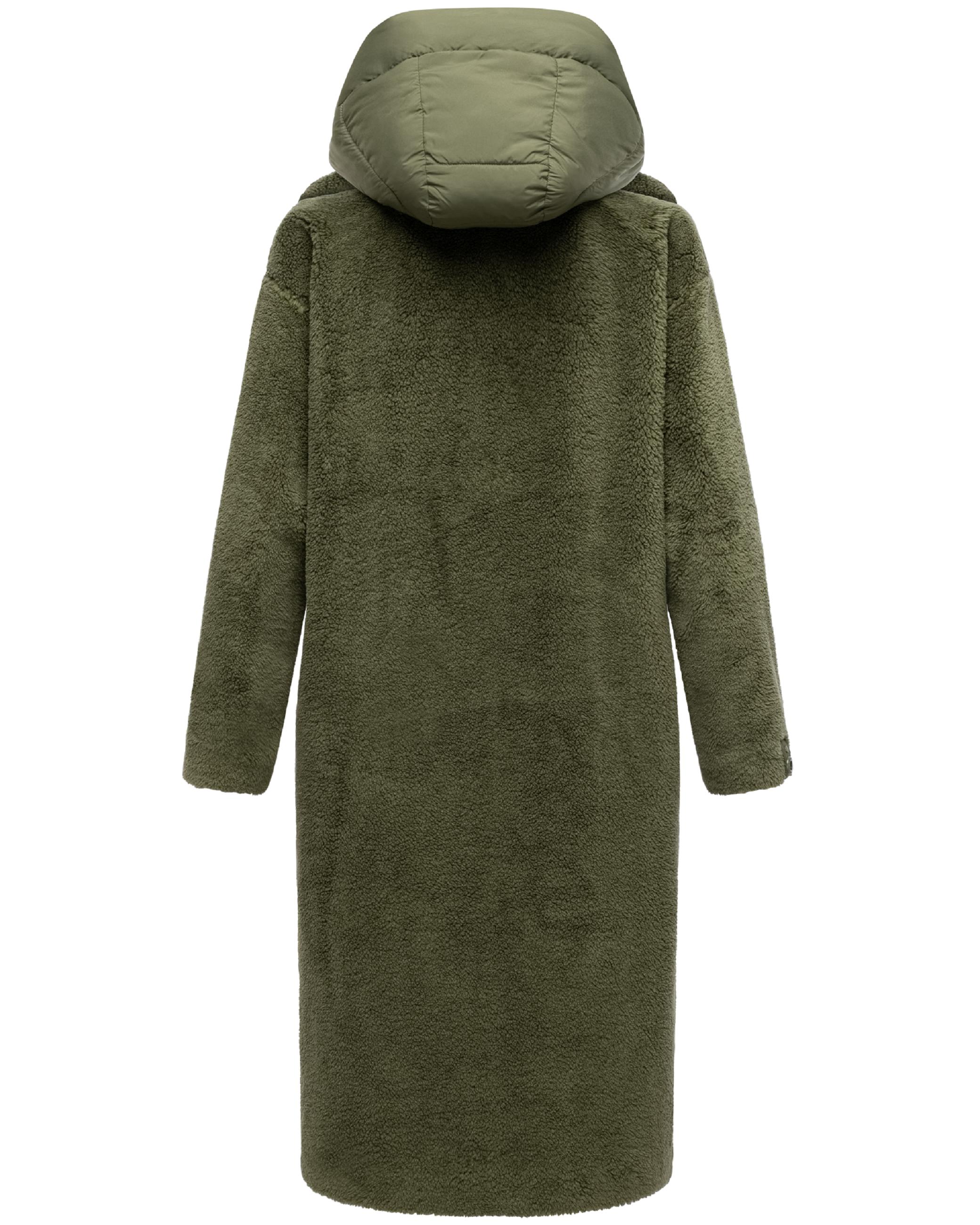 Plüschmantel aus Teddyfleece "Teddyzauber 14" Olive Leaf