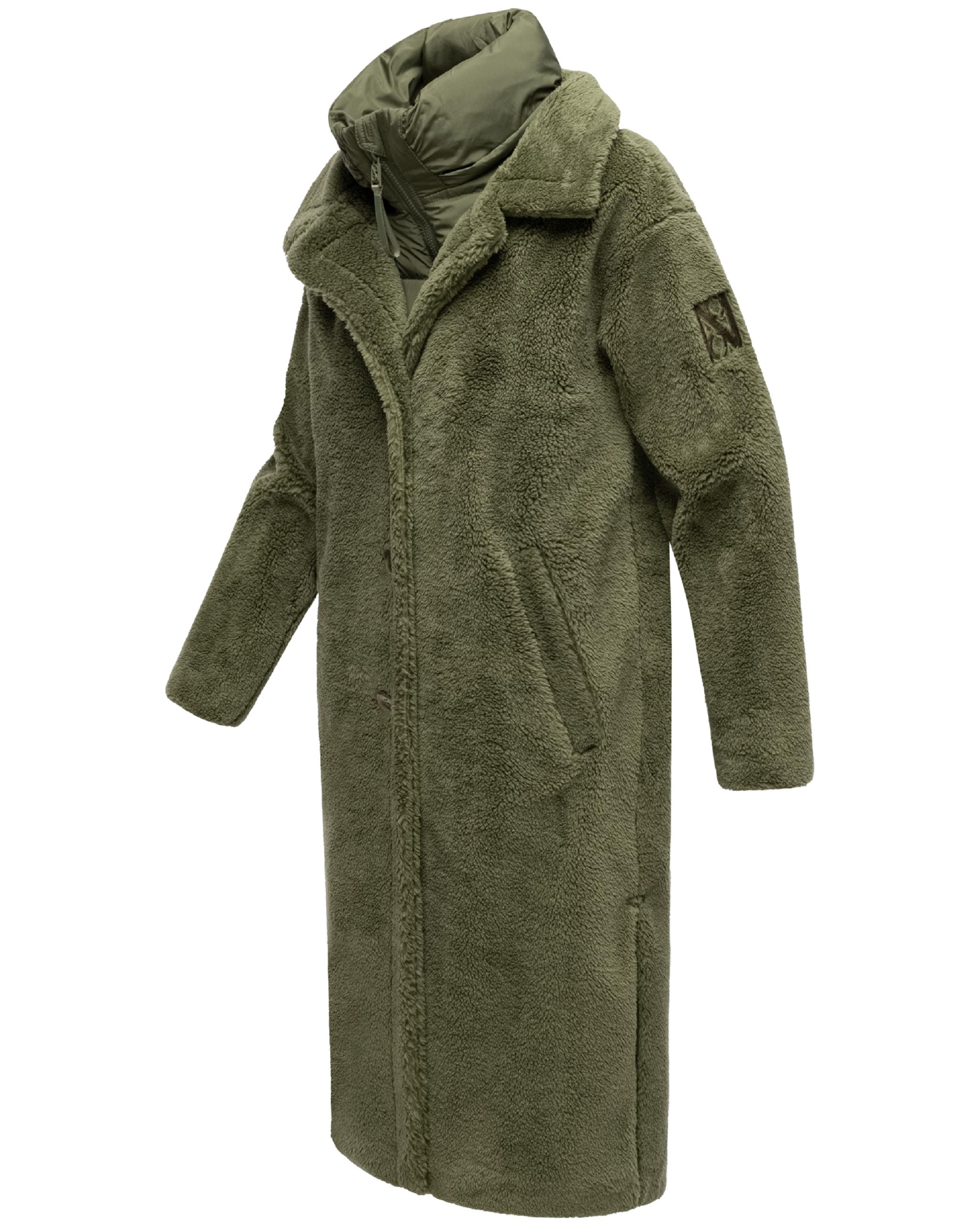 Plüschmantel aus Teddyfleece "Teddyzauber 14" Olive Leaf