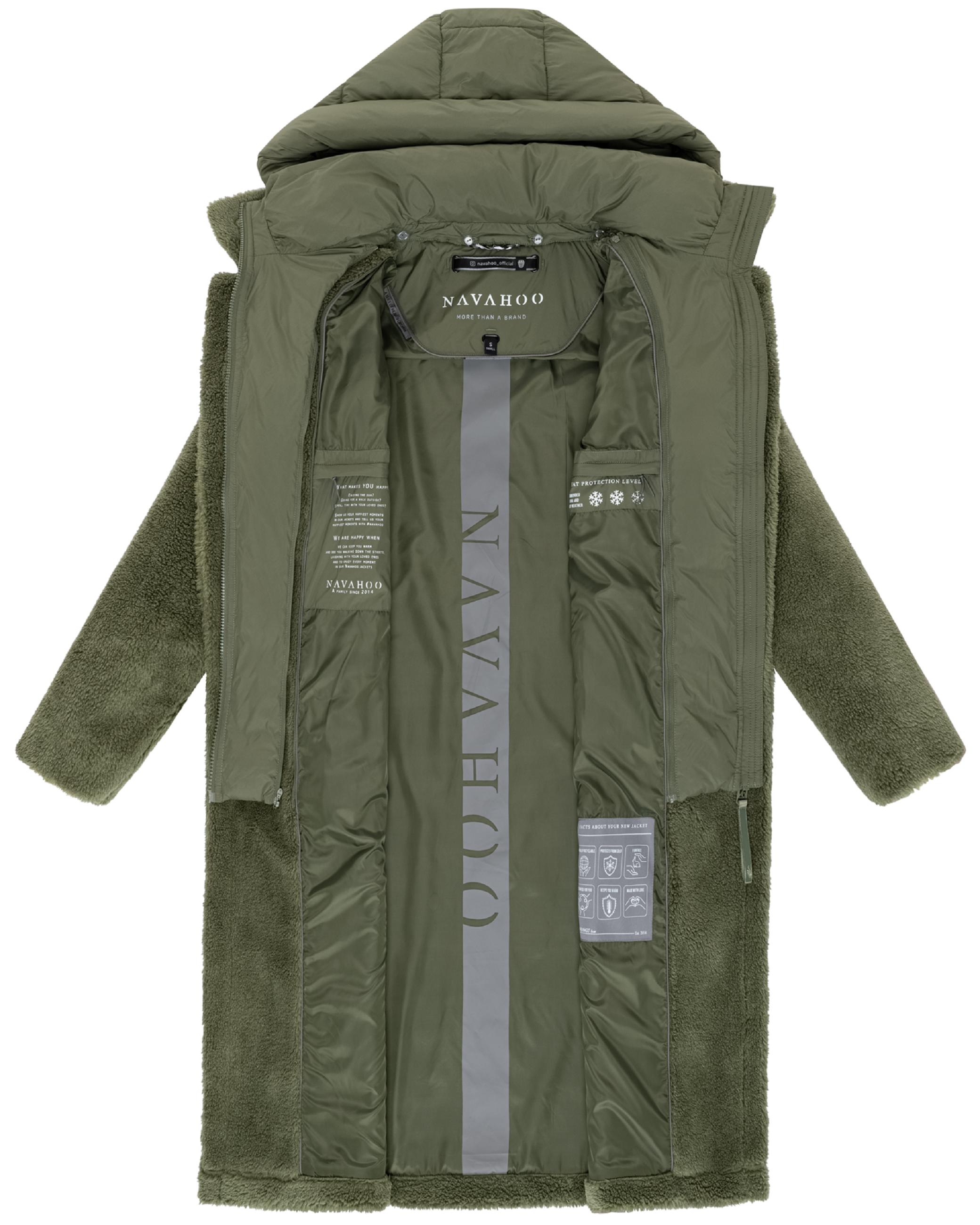 Plüschmantel aus Teddyfleece "Teddyzauber 14" Olive Leaf