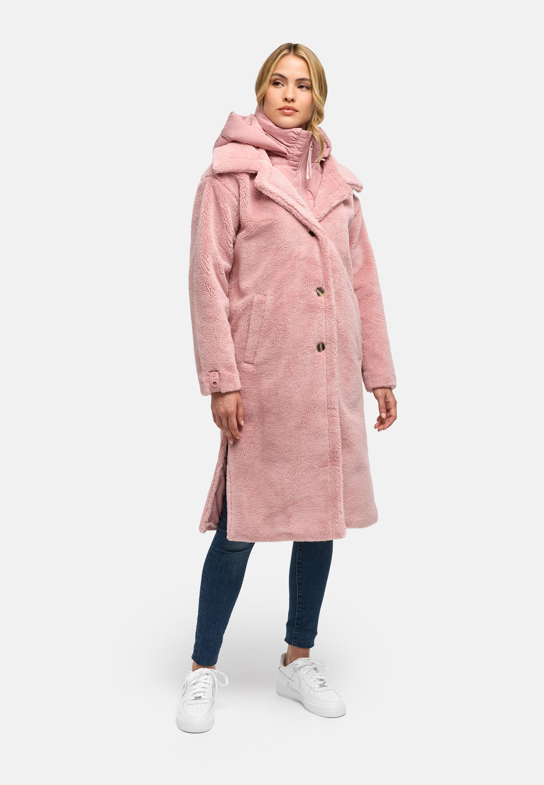 Plüschmantel aus Teddyfleece "Teddyzauber 14" Powder Rose