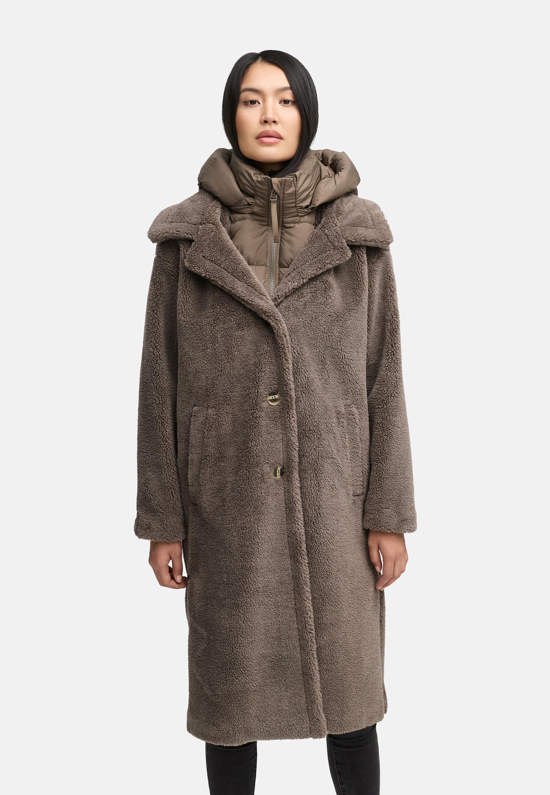 Plüschmantel aus Teddyfleece "Teddyzauber 14" Stone Brown