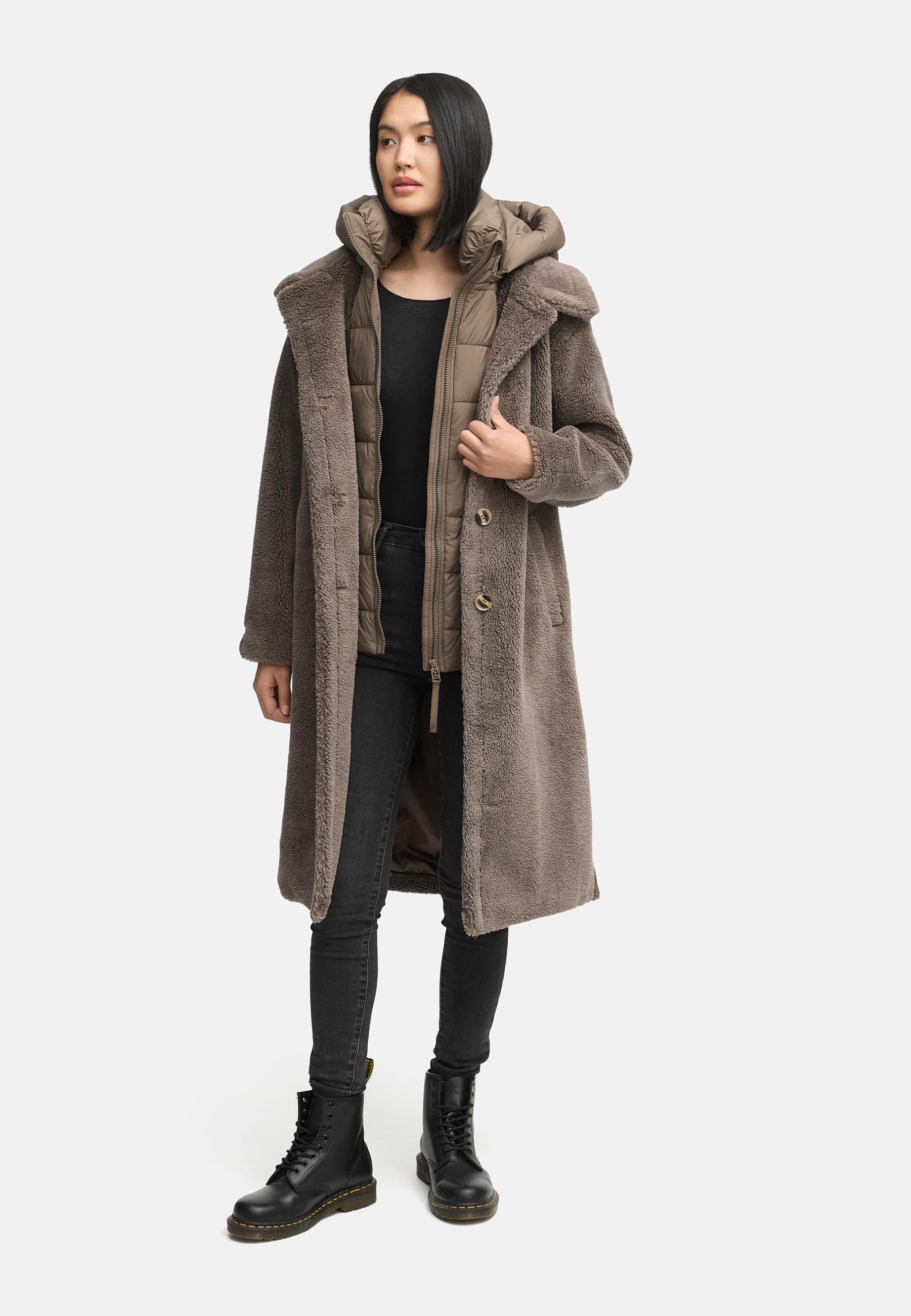 Plüschmantel aus Teddyfleece "Teddyzauber 14" Stone Brown