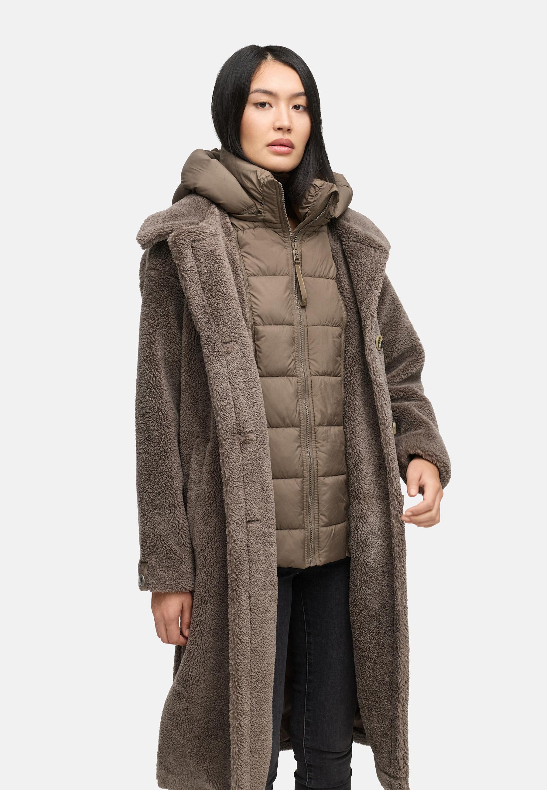 Plüschmantel aus Teddyfleece "Teddyzauber 14" Stone Brown