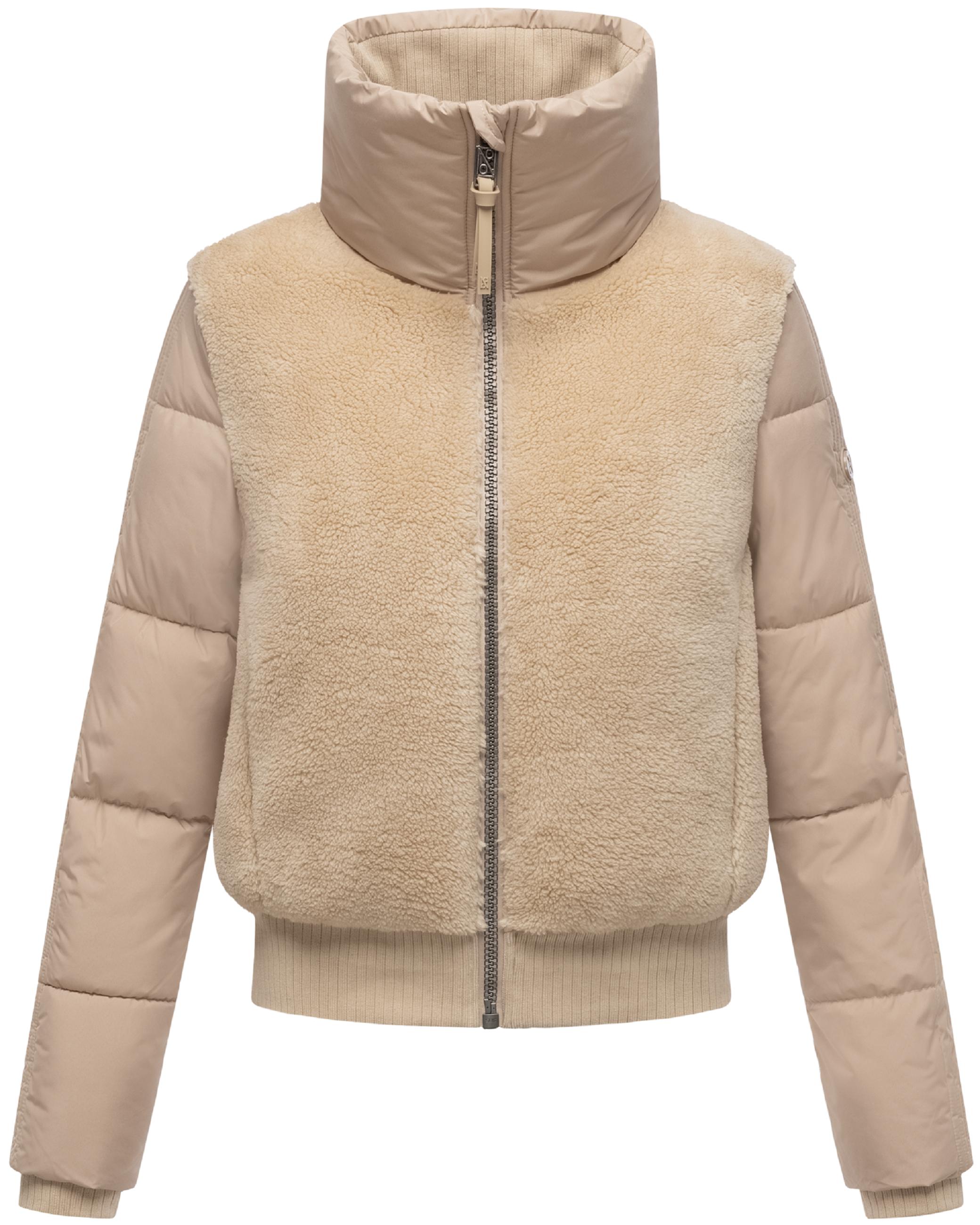 Plüschjacke mit hohem Kragen "Teddyzone 14" Beige