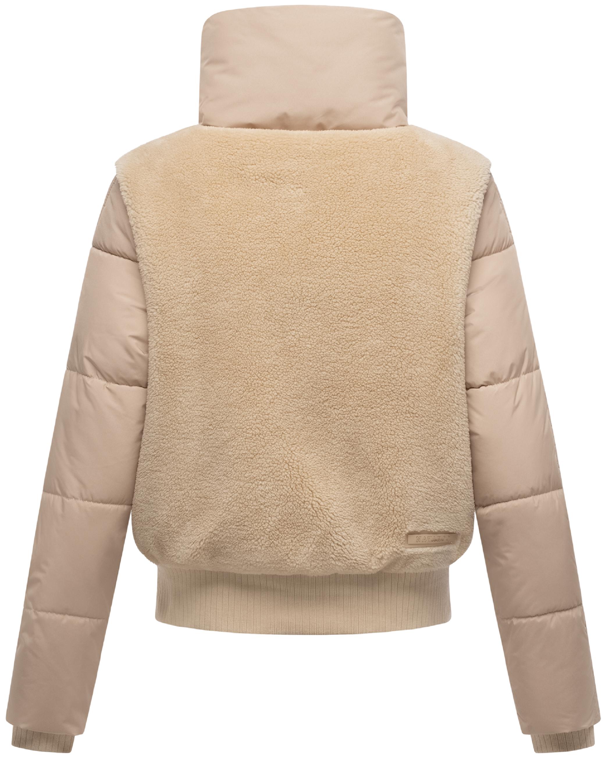 Plüschjacke mit hohem Kragen "Teddyzone 14" Beige