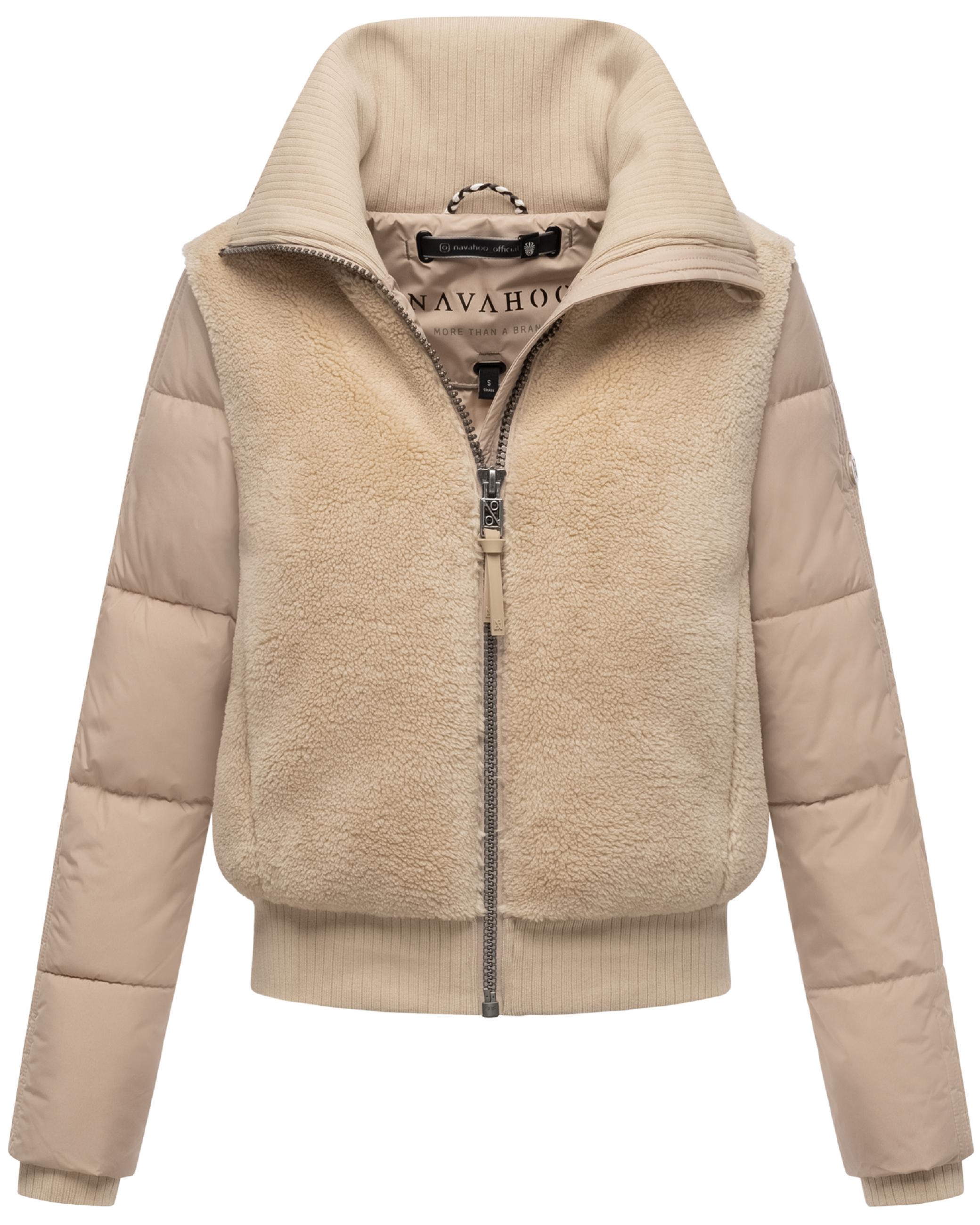 Plüschjacke mit hohem Kragen "Teddyzone 14" Beige