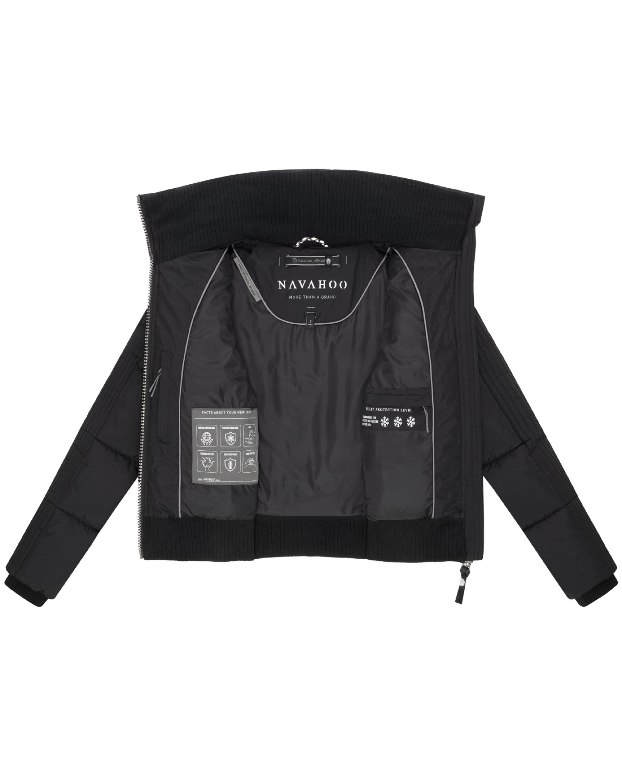 Plüschjacke mit hohem Kragen "Teddyzone 14" Black
