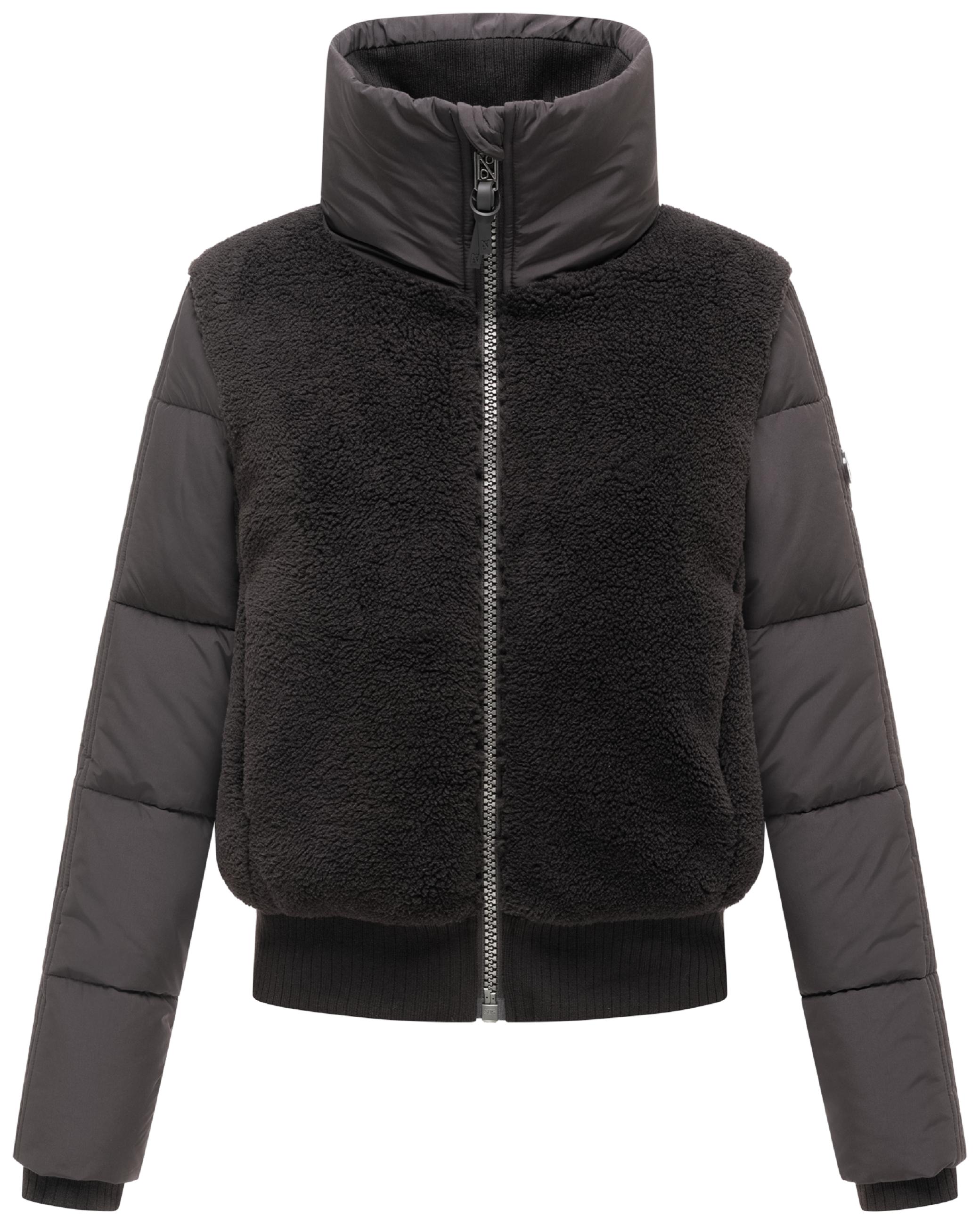 Plüschjacke mit hohem Kragen "Teddyzone 14" Choco