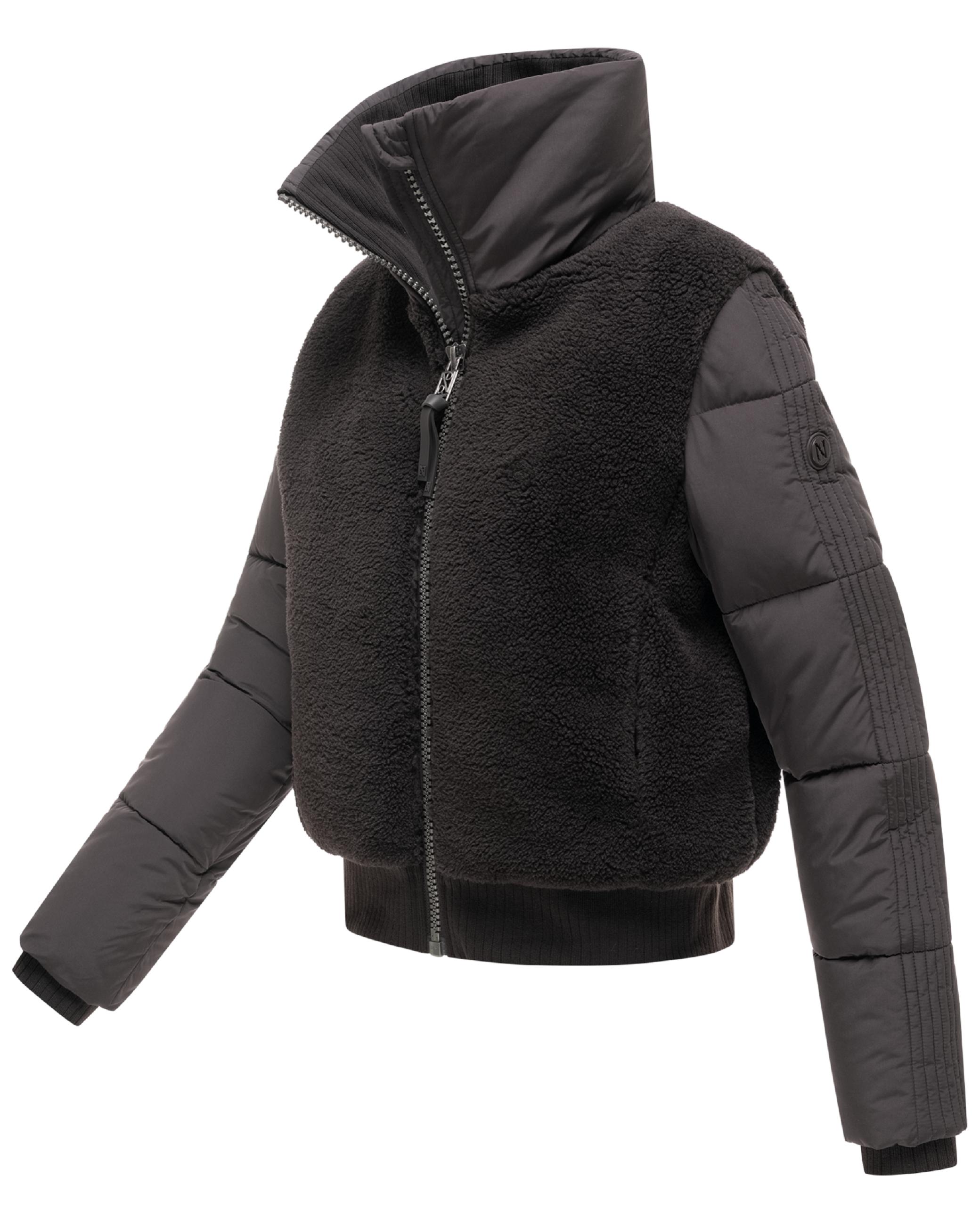Plüschjacke mit hohem Kragen "Teddyzone 14" Choco