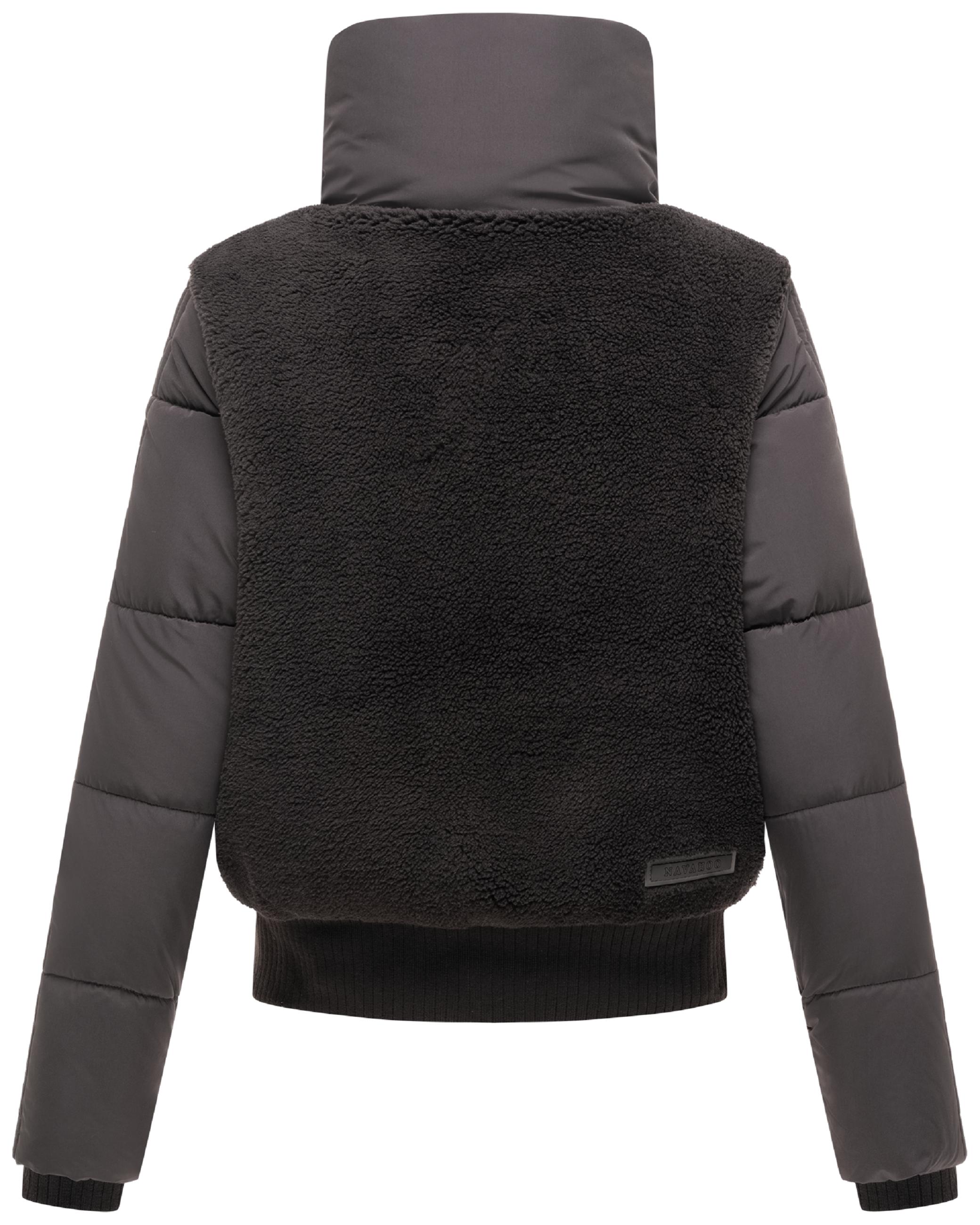 Plüschjacke mit hohem Kragen "Teddyzone 14" Choco