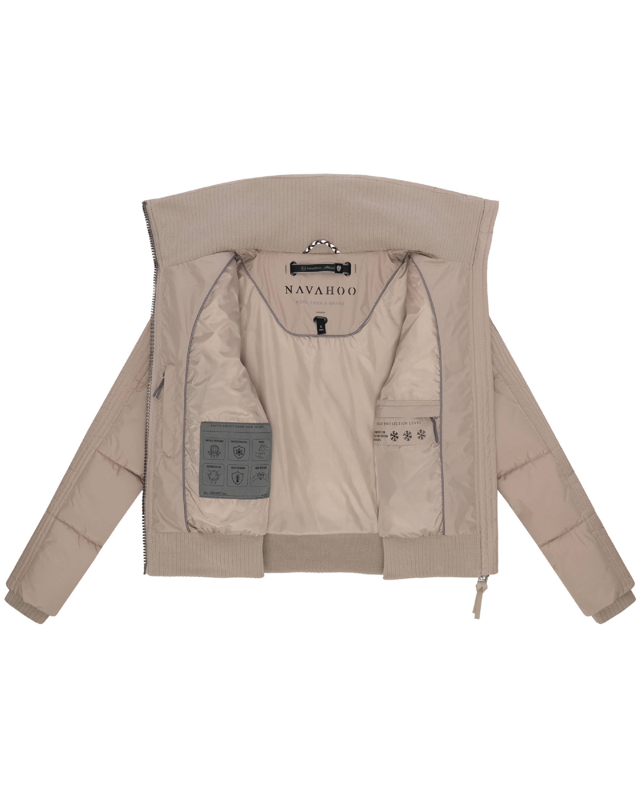 Plüschjacke mit hohem Kragen "Teddyzone 14" Light Taupe