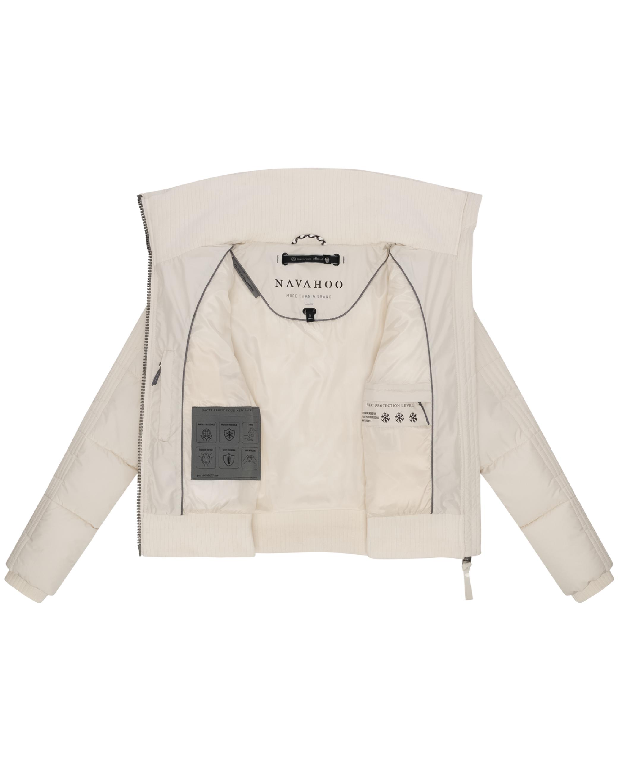 Plüschjacke mit hohem Kragen "Teddyzone 14" Offwhite