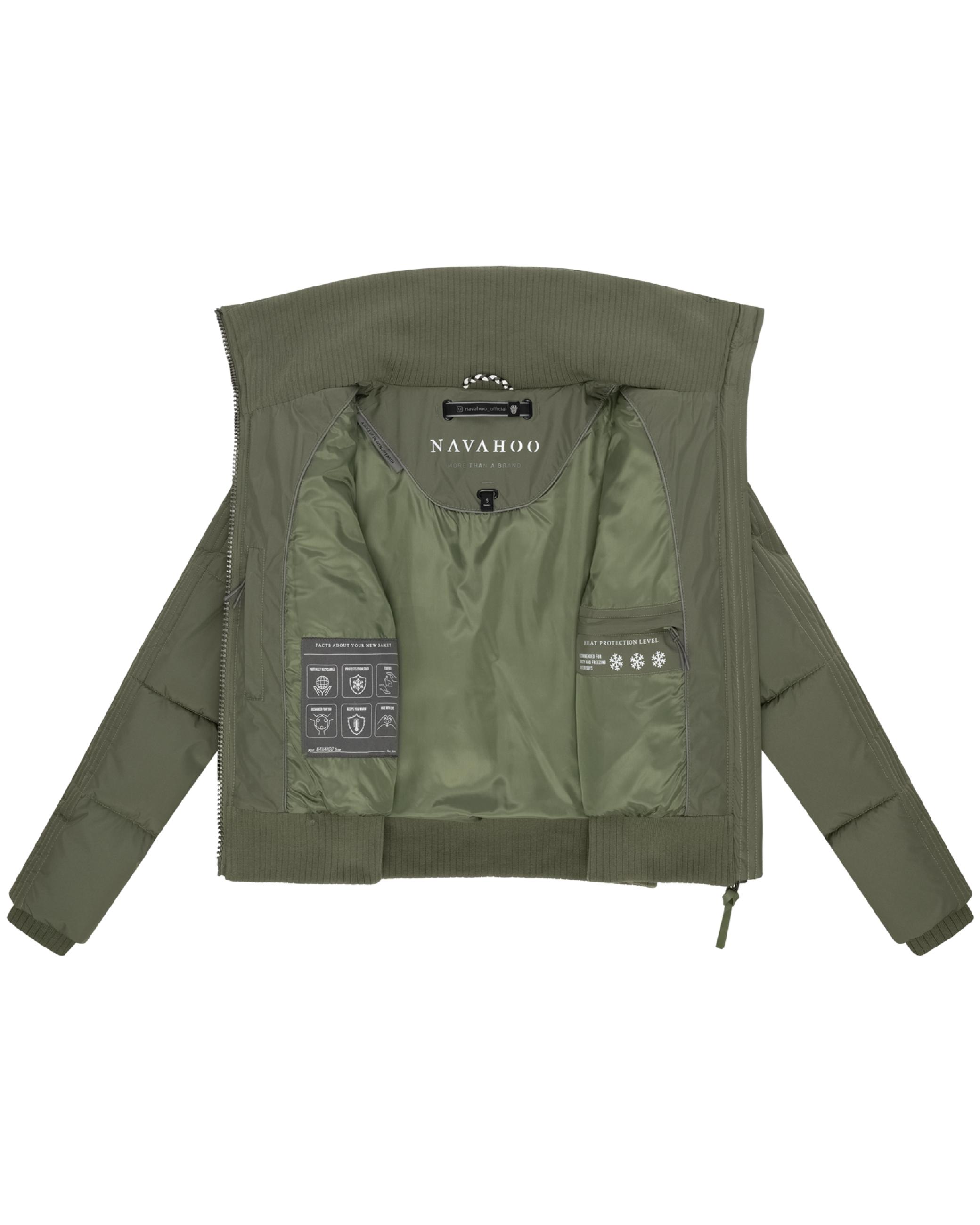 Plüschjacke mit hohem Kragen "Teddyzone 14" Olive Leaf