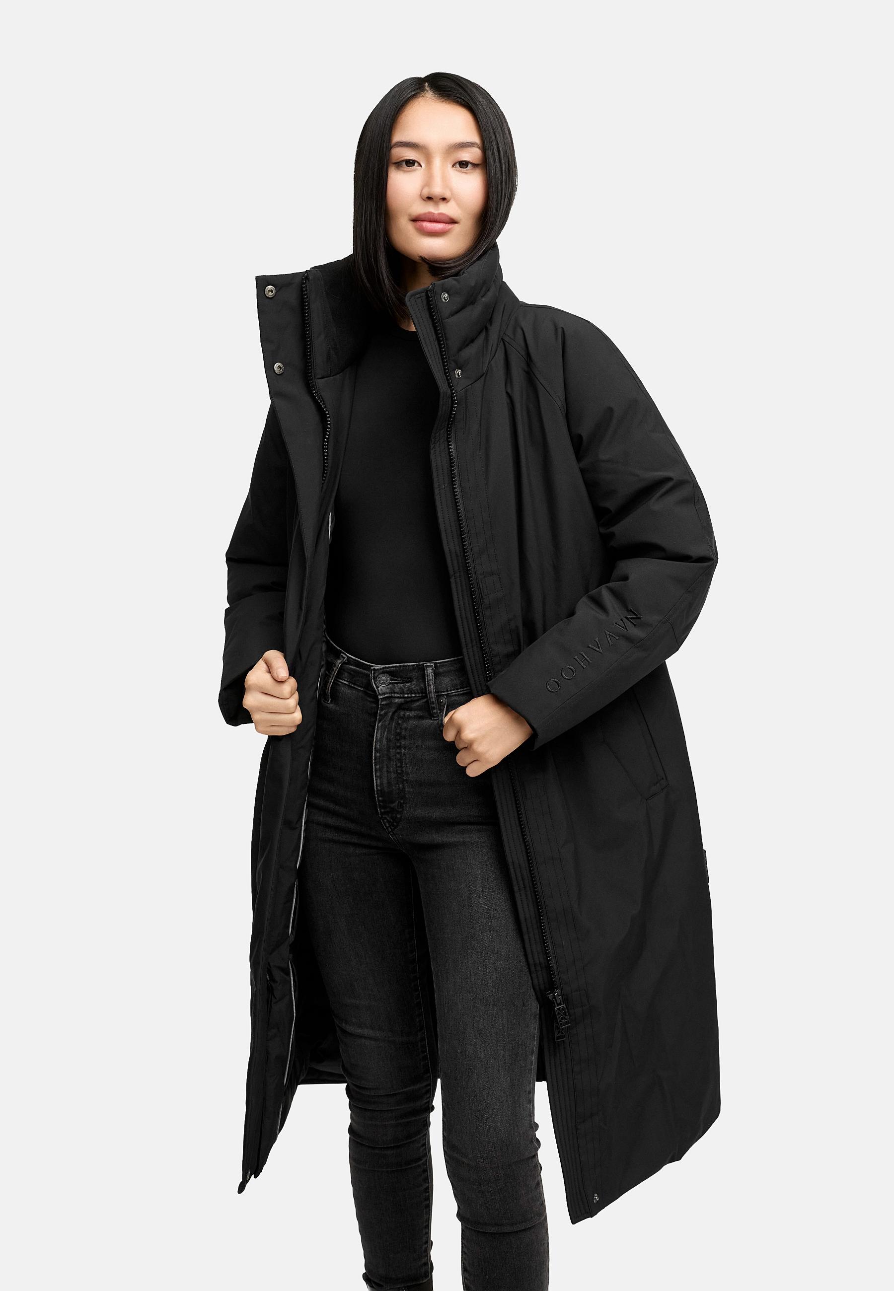 Wintermantel "Traumblüte 14" Black