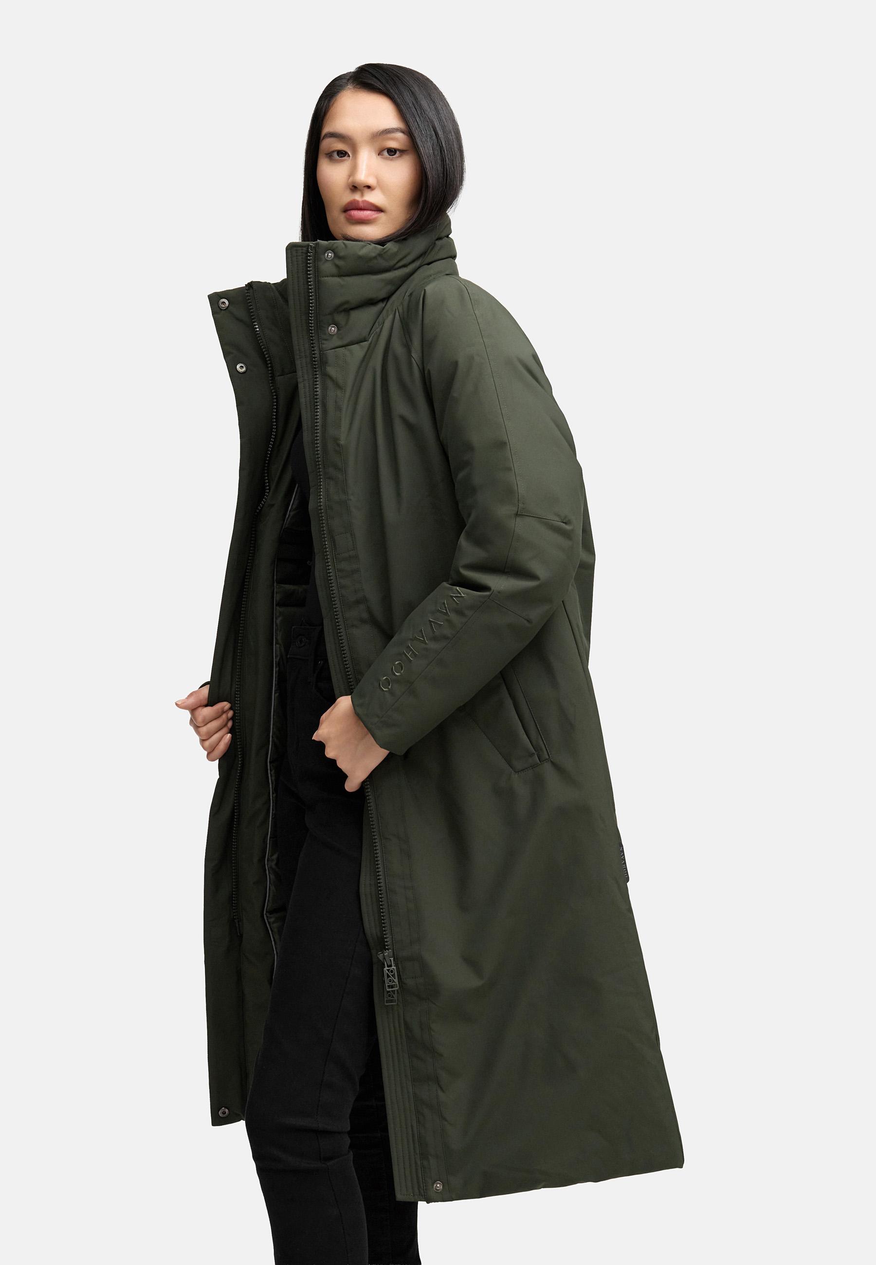 Wintermantel "Traumblüte 14" Dark Olive