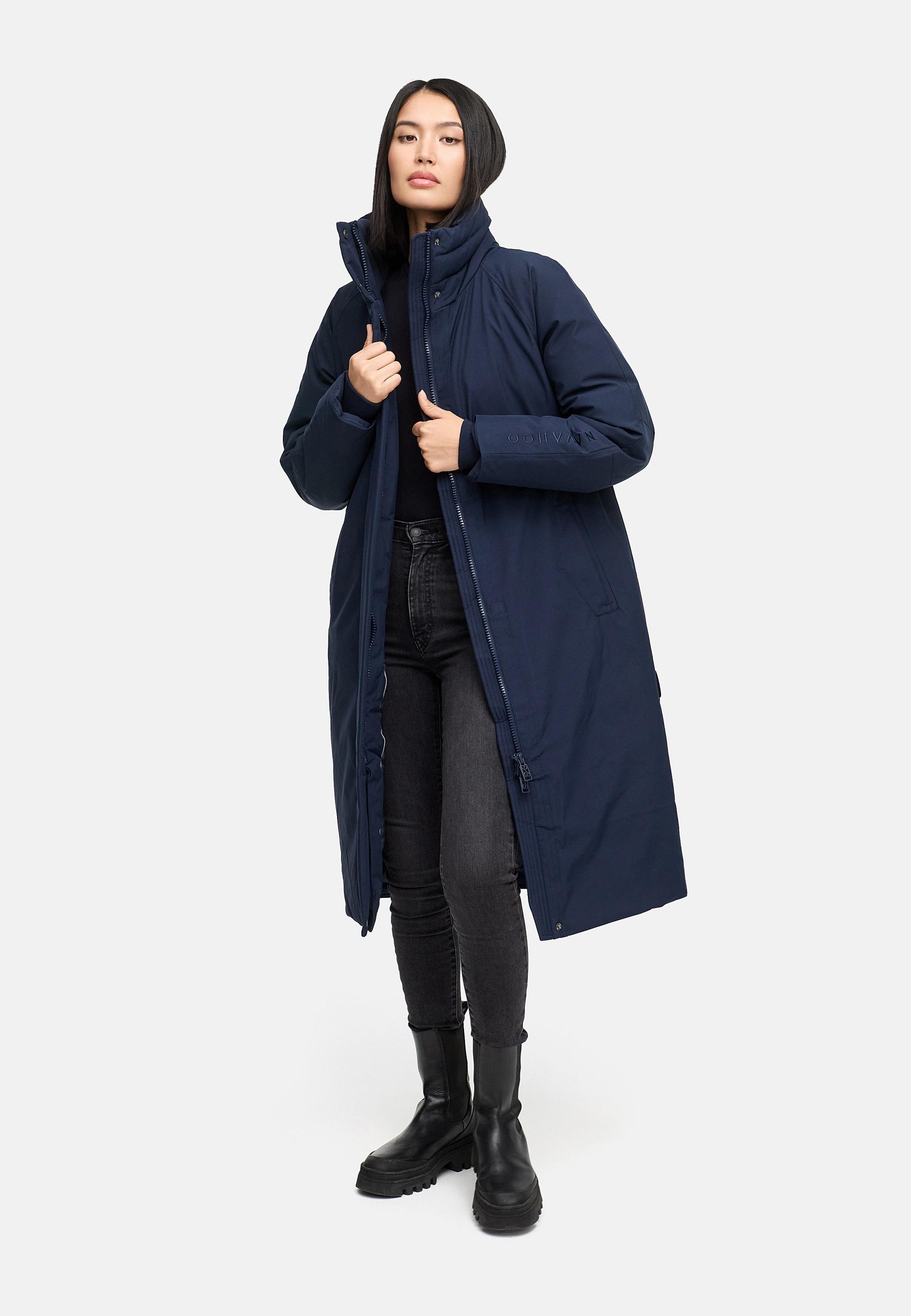 Wintermantel "Traumblüte 14" Navy
