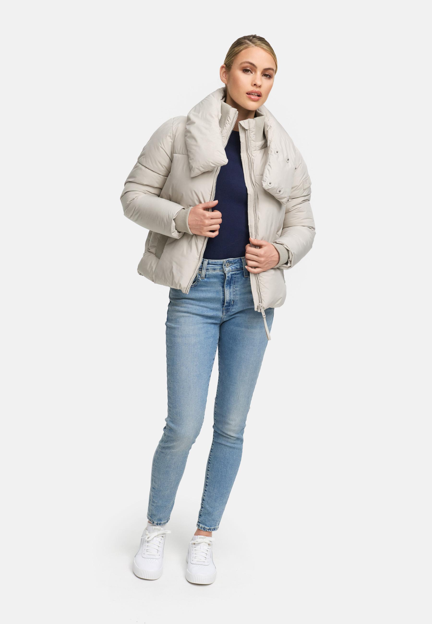 Winter Steppjacke mit hohem Kragen "Traumelfe 14" Bone