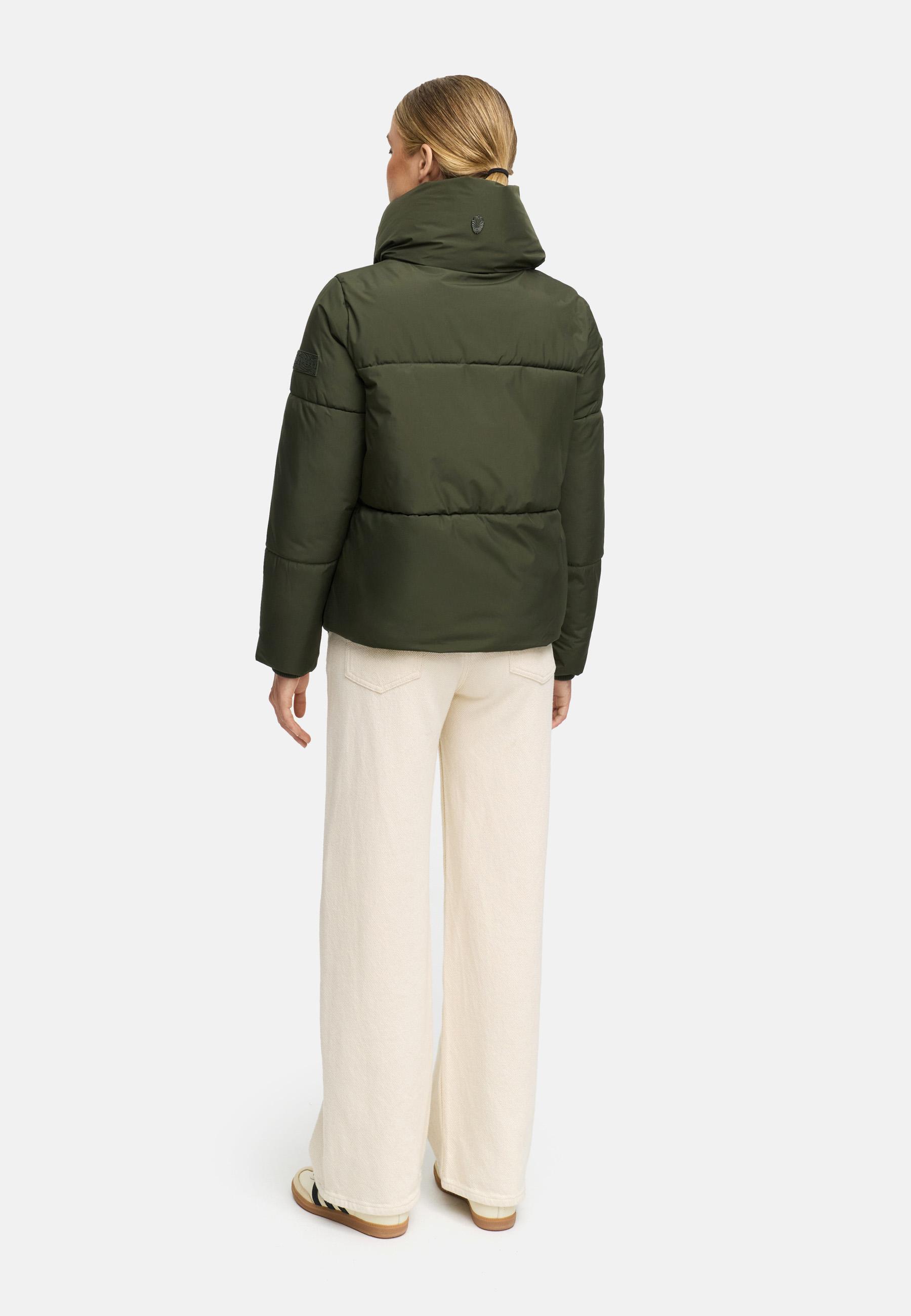 Winter Steppjacke mit hohem Kragen "Traumelfe 14" Dark Olive