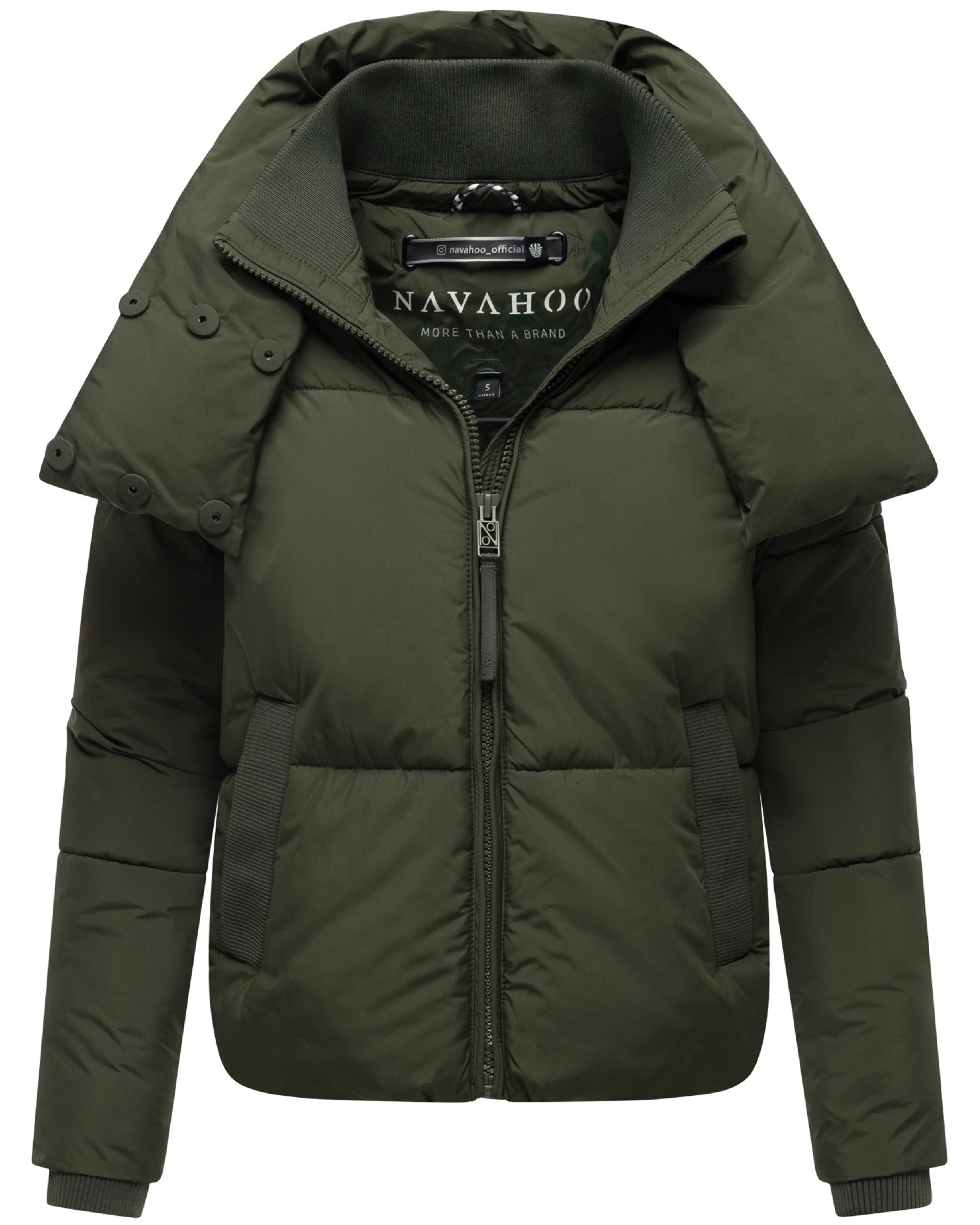 Winter Steppjacke mit hohem Kragen "Traumelfe 14" Dark Olive