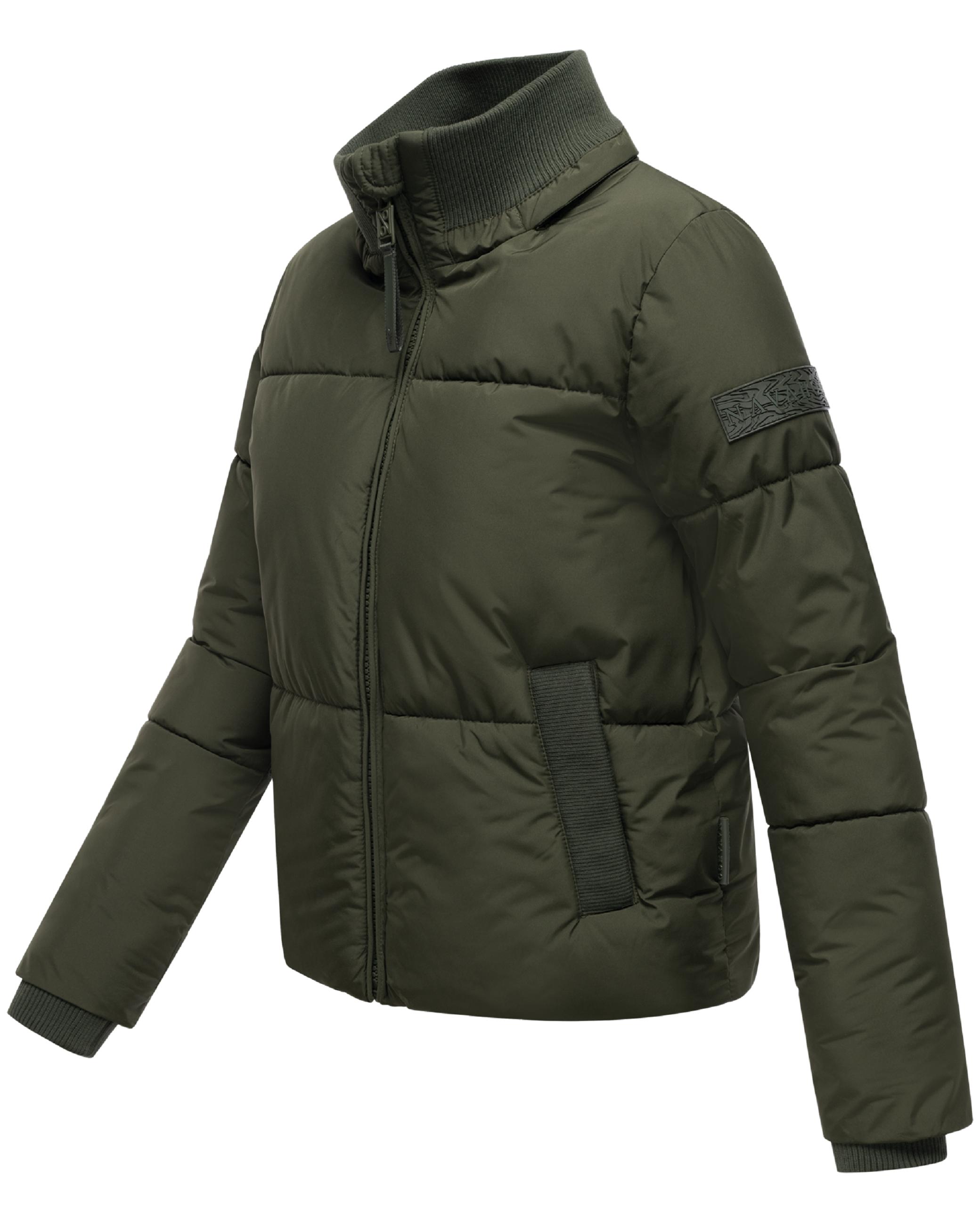 Winter Steppjacke mit hohem Kragen "Traumelfe 14" Dark Olive