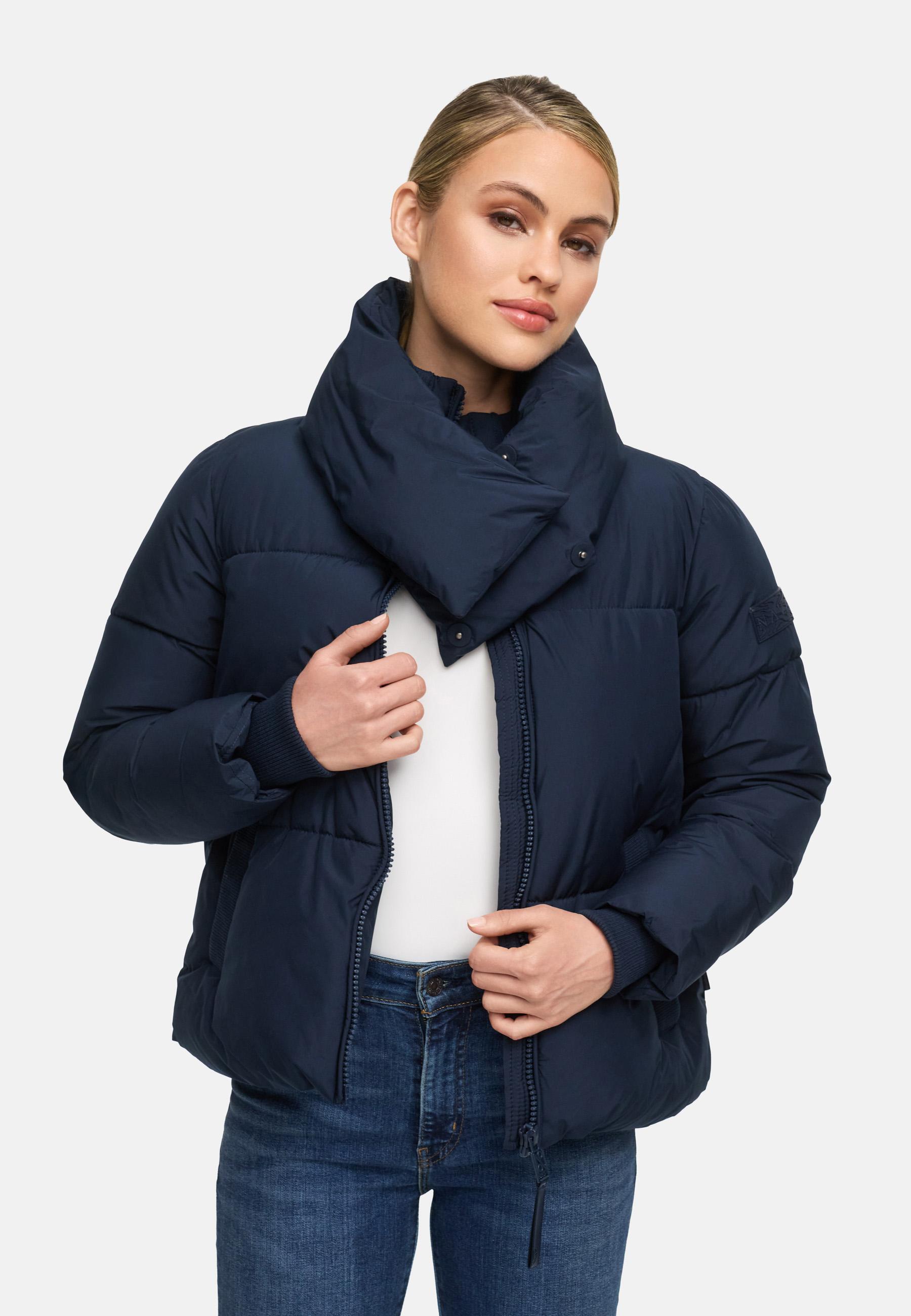 Winter Steppjacke mit hohem Kragen "Traumelfe 14" Navy