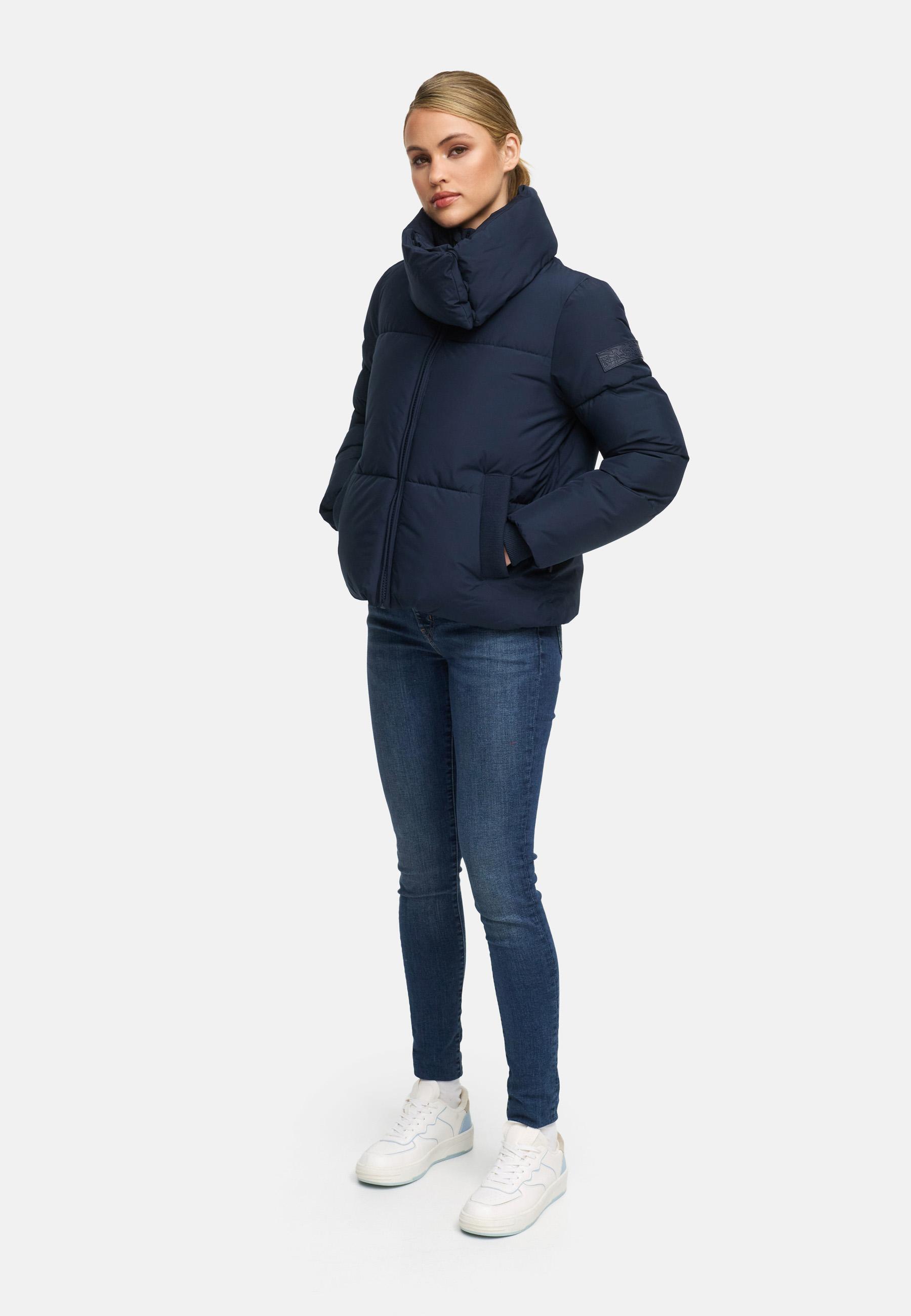 Winter Steppjacke mit hohem Kragen "Traumelfe 14" Navy