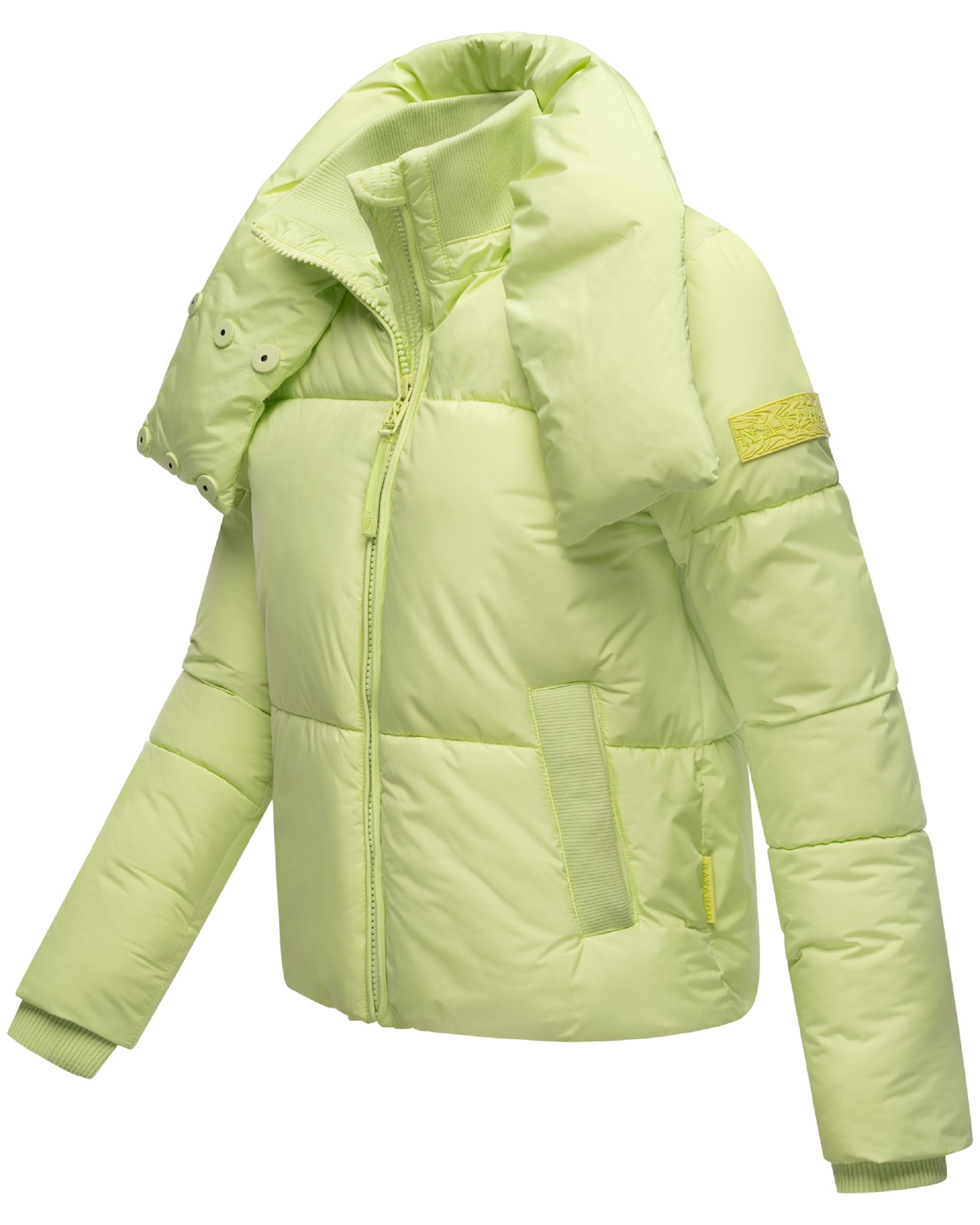 Winter Steppjacke mit hohem Kragen "Traumelfe 14" Pastell Lime