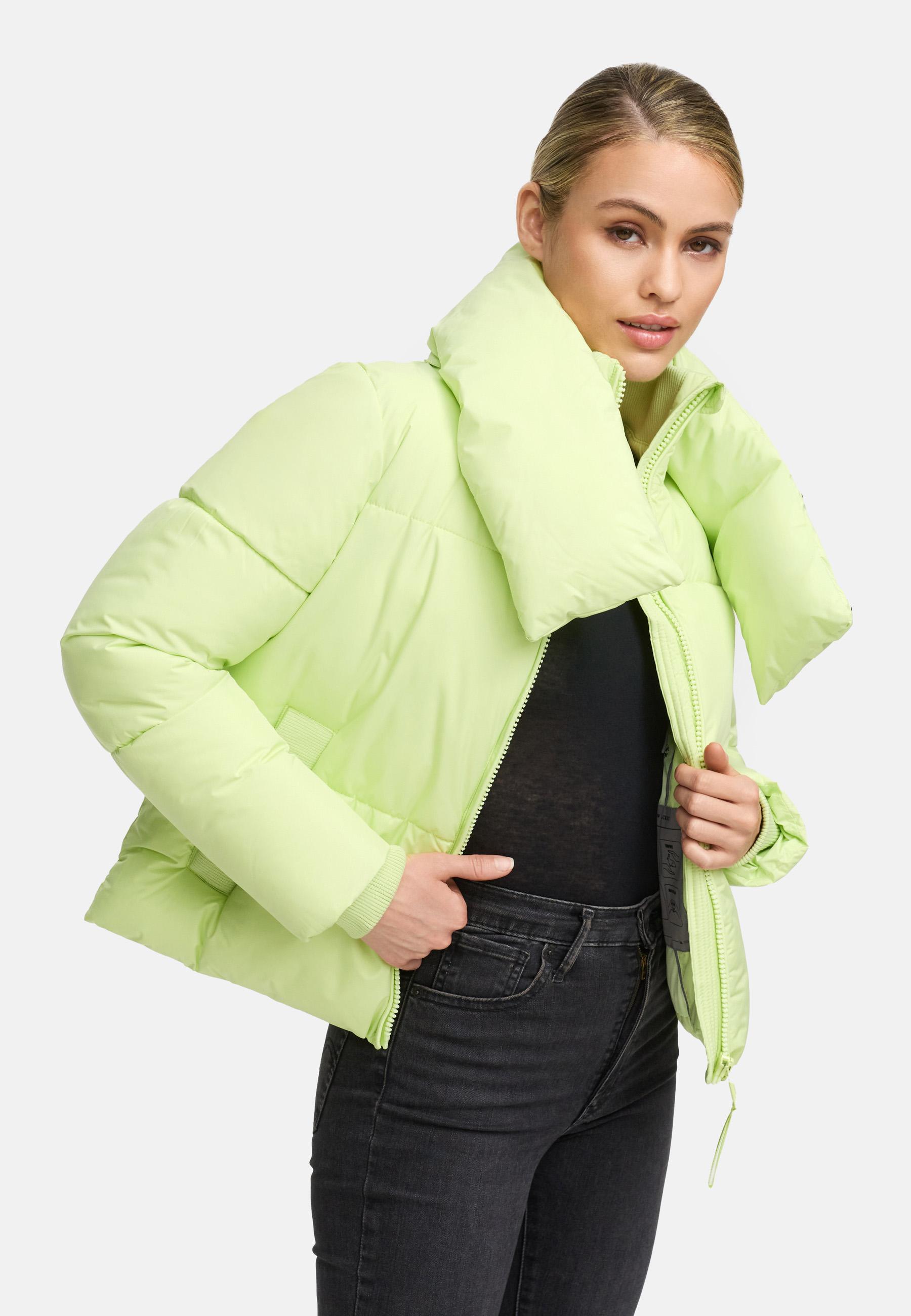 Winter Steppjacke mit hohem Kragen "Traumelfe 14" Pastell Lime