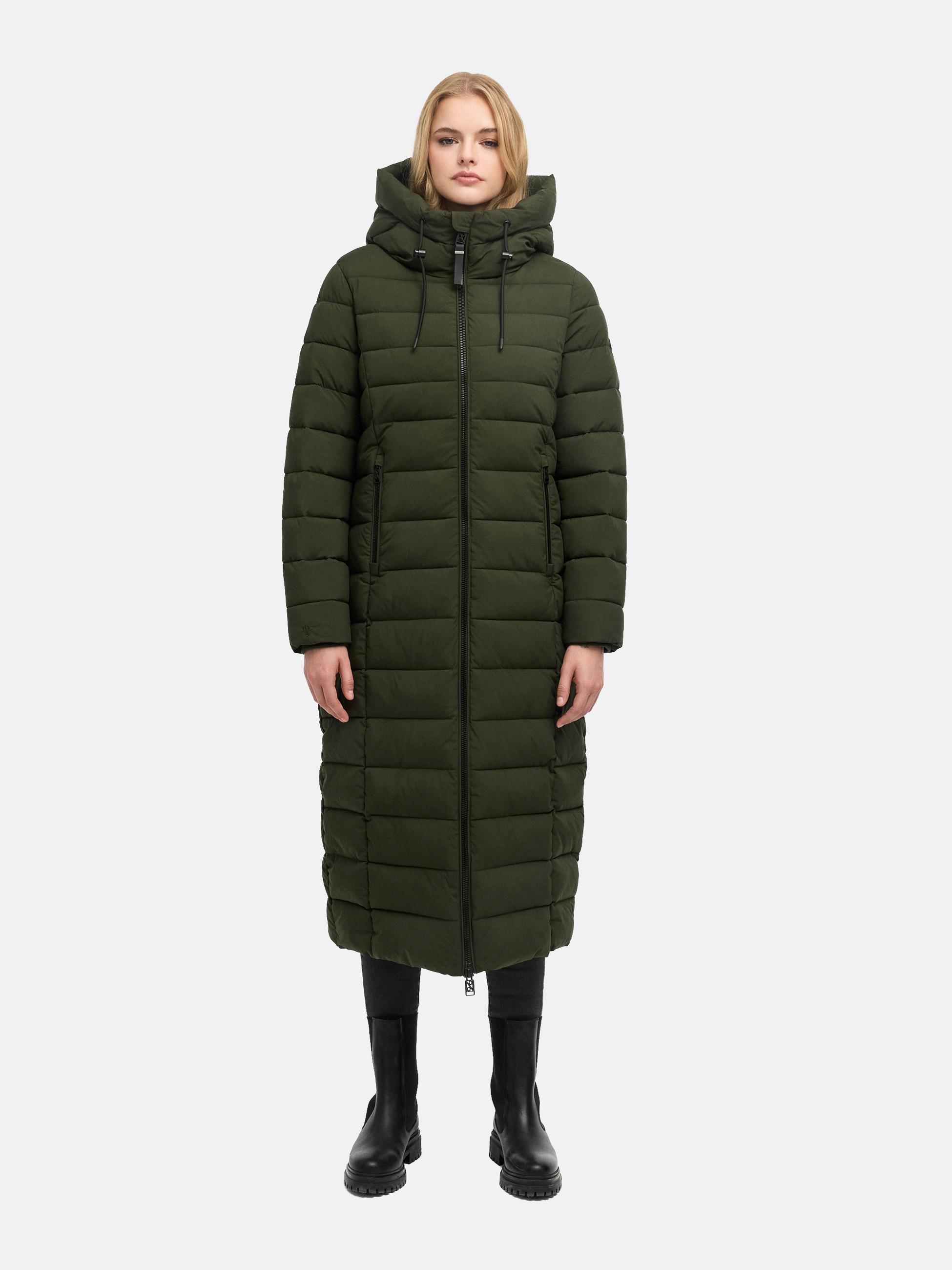 Steppmantel "Vanillawolke 14" Dark Olive