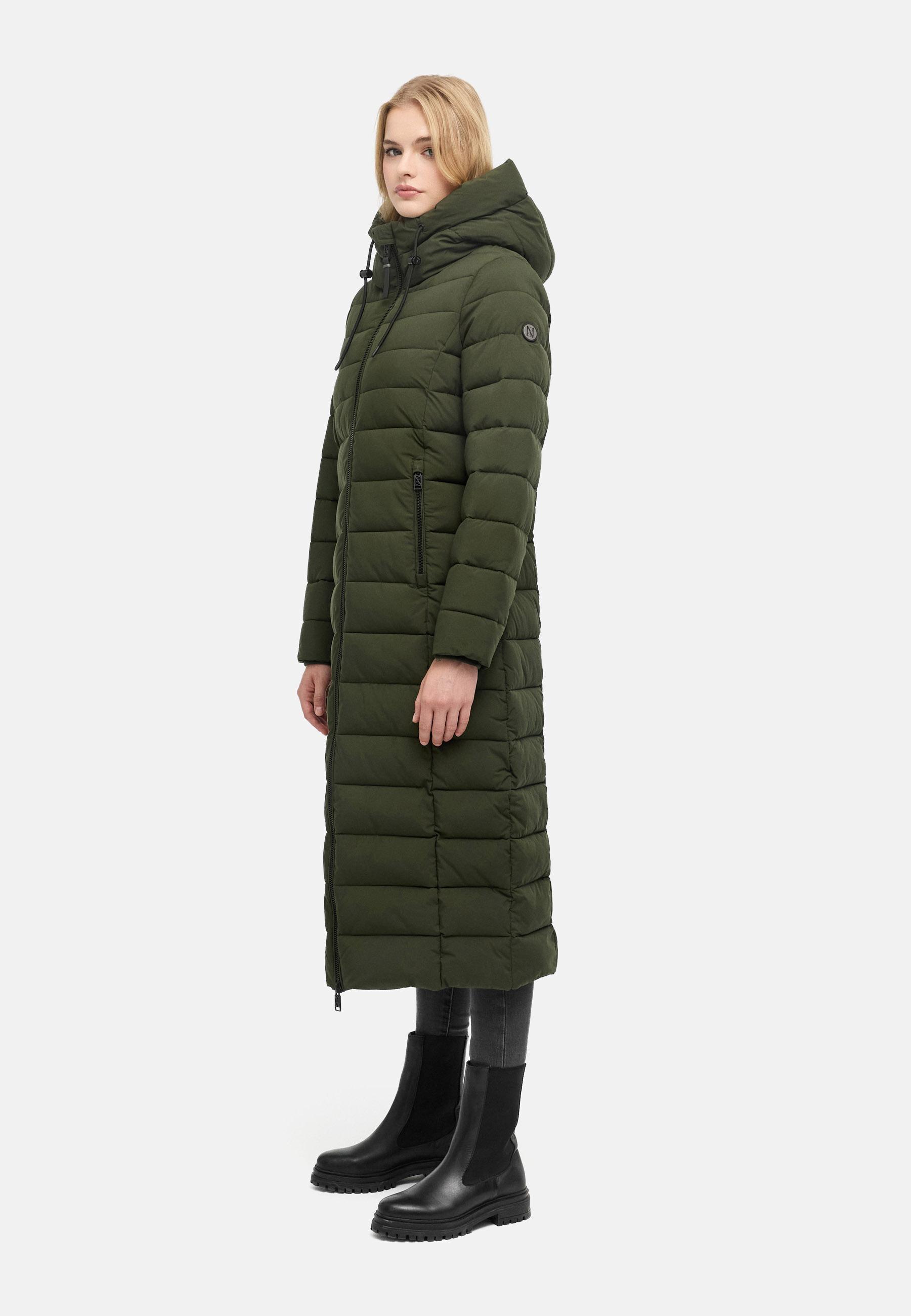 Steppmantel "Vanillawolke 14" Dark Olive