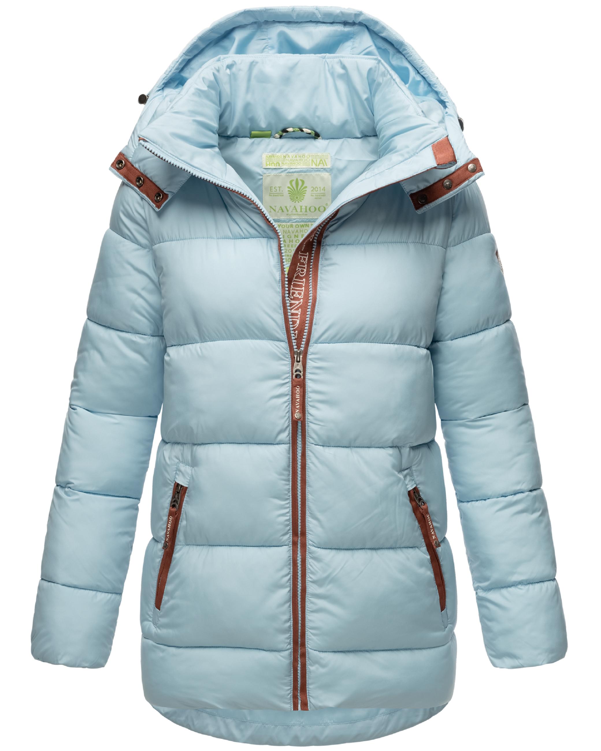 Steppjacke mit Kapuze "Wattewölkchen" Baby Blue