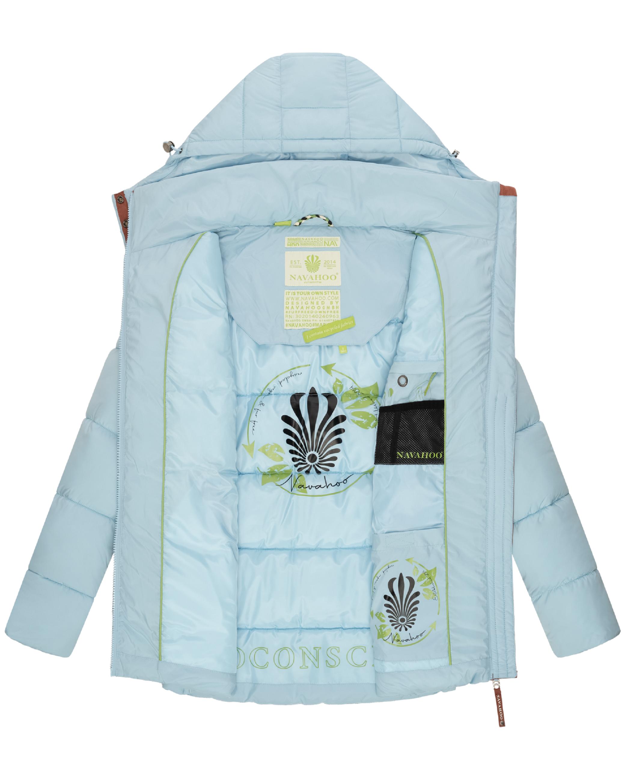 Steppjacke mit Kapuze "Wattewölkchen" Baby Blue