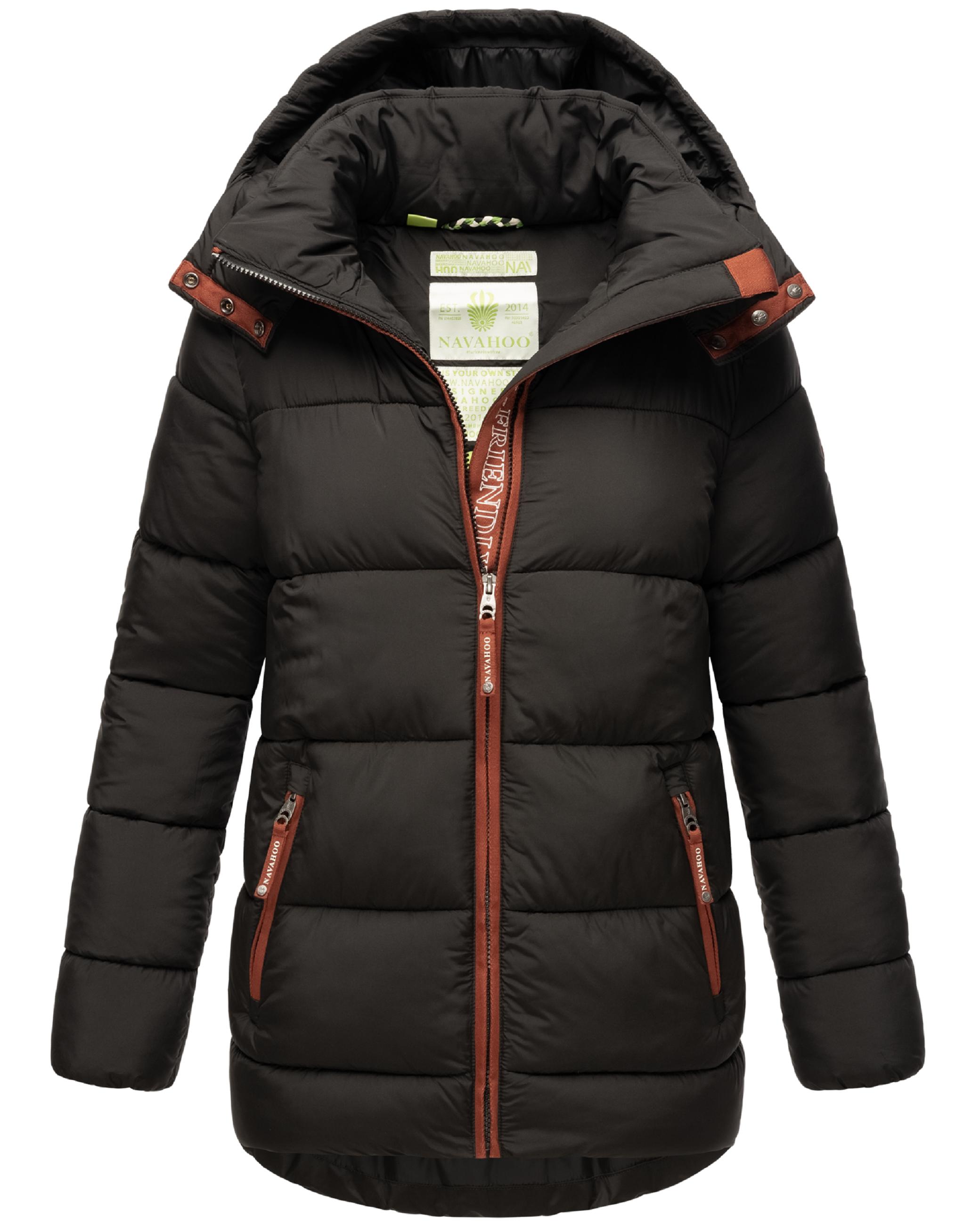 Steppjacke mit Kapuze "Wattewölkchen" Black