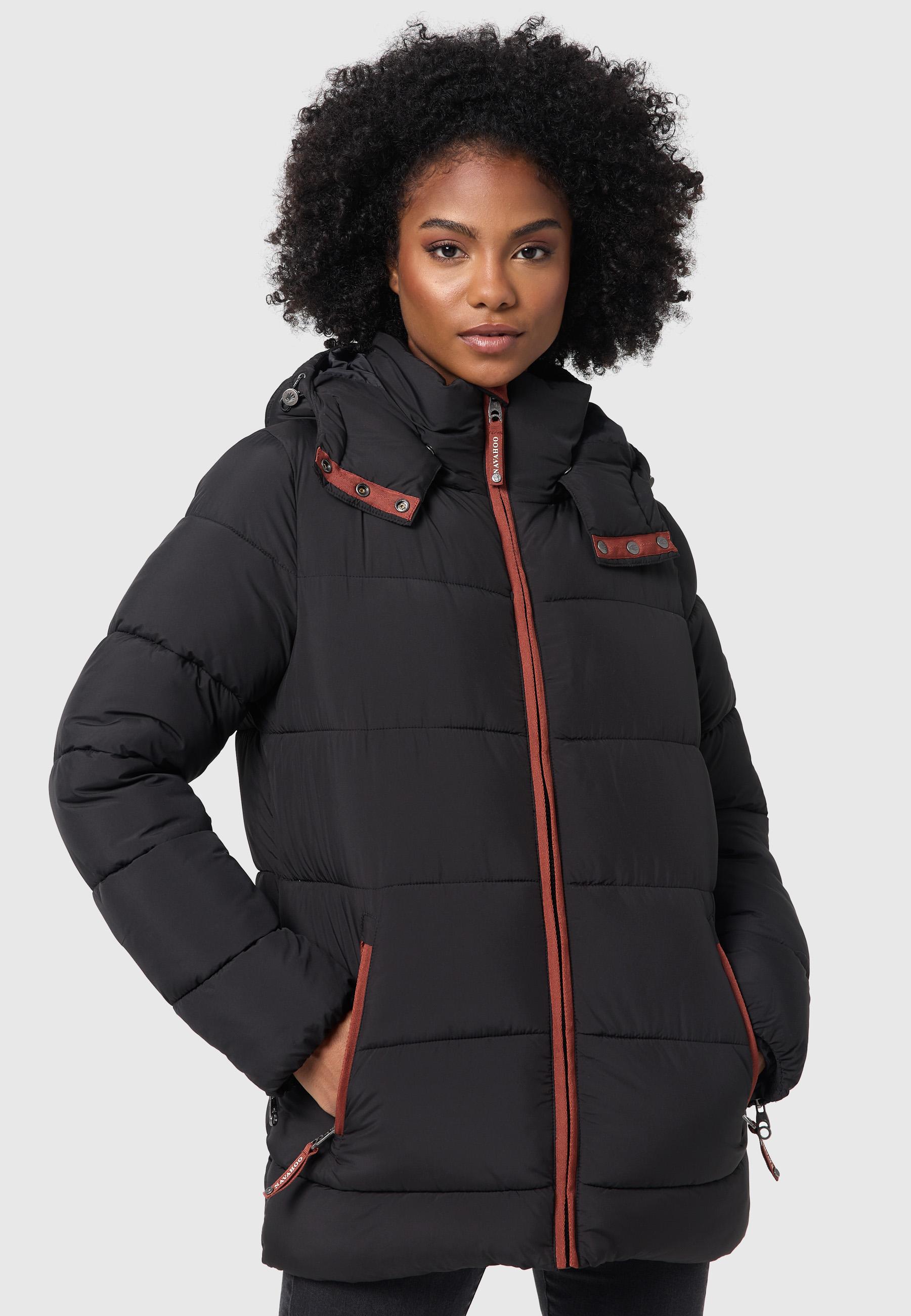 Steppjacke mit Kapuze "Wattewölkchen" Black