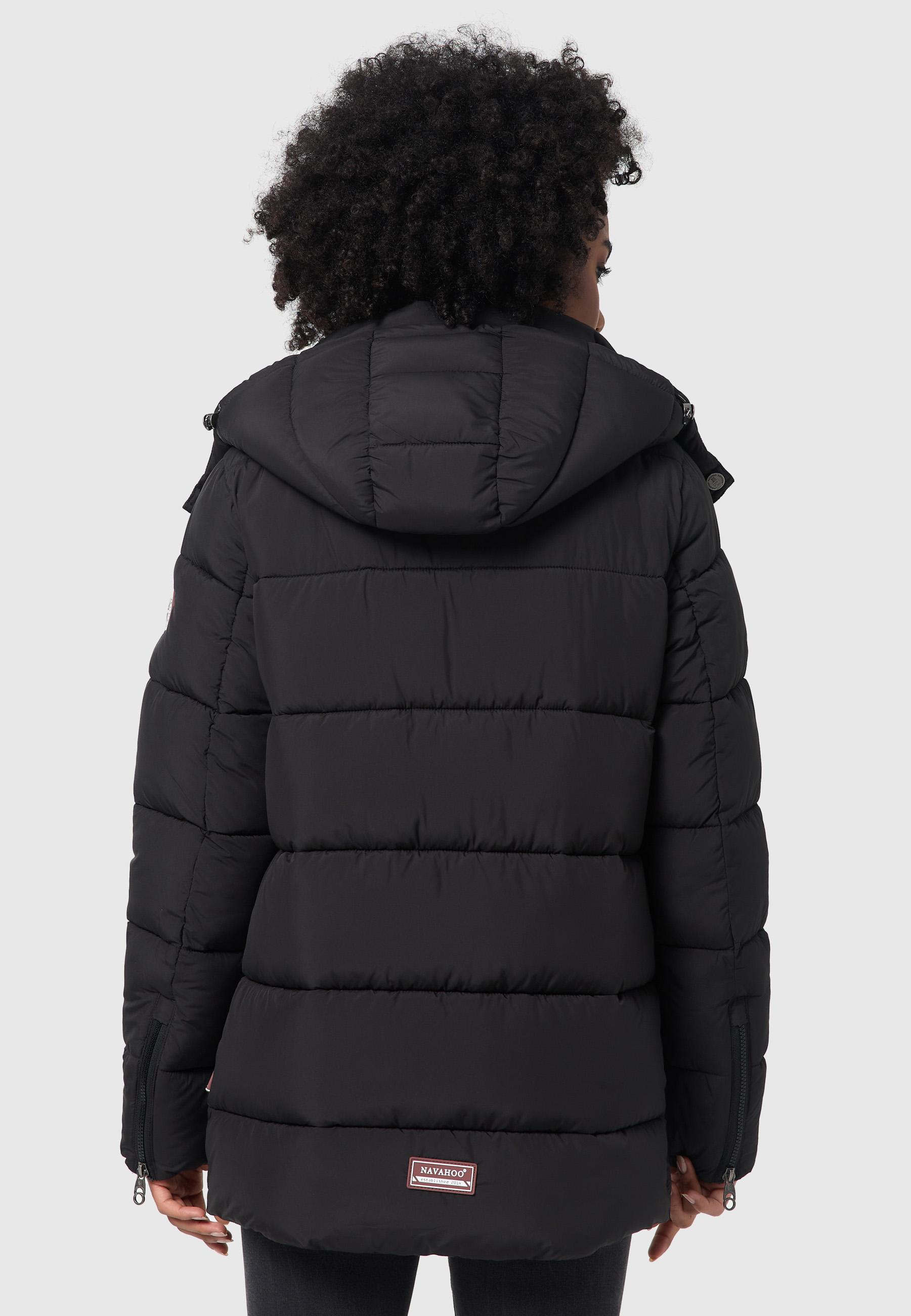 Steppjacke mit Kapuze "Wattewölkchen" Black