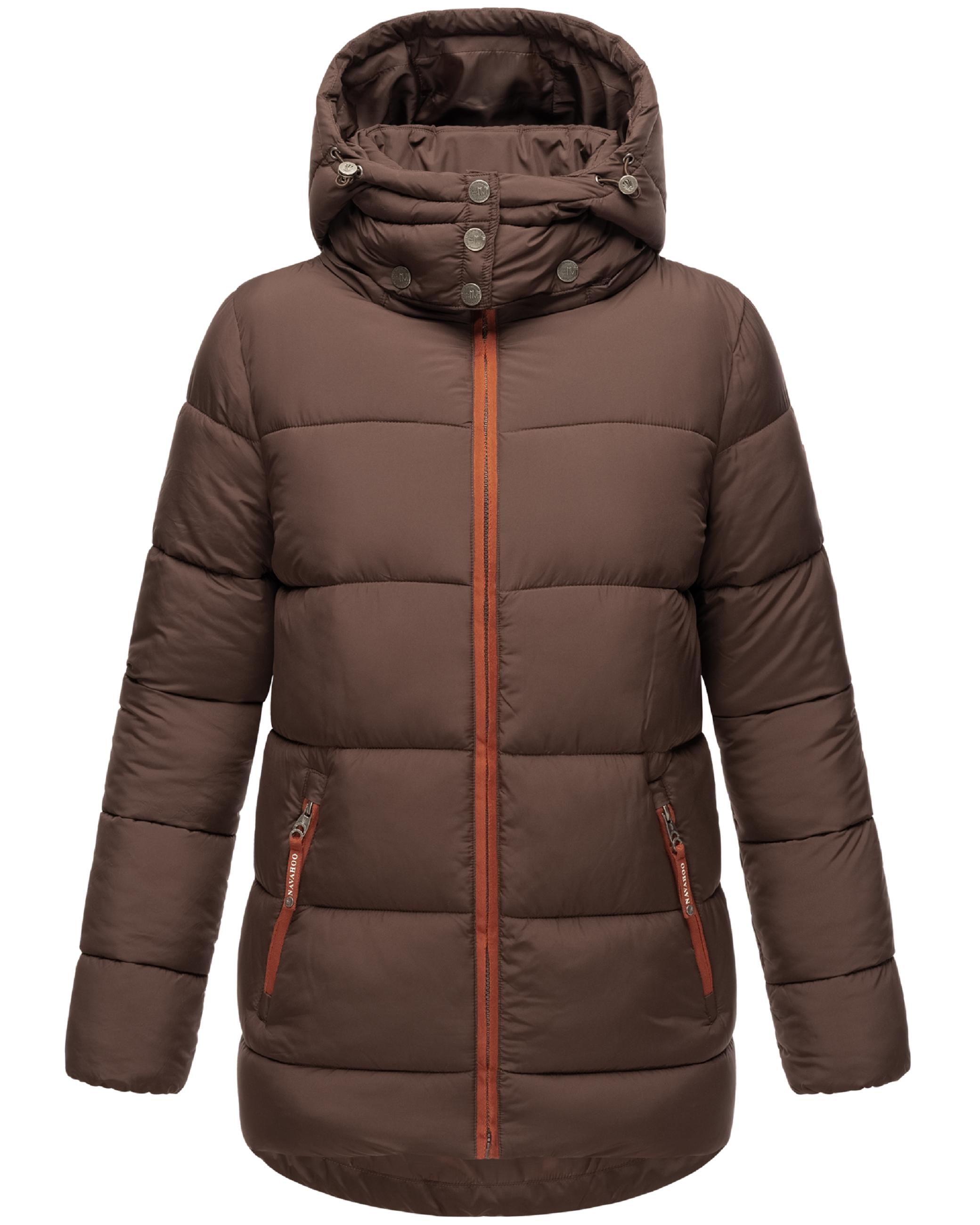 Steppjacke mit Kapuze "Wattewölkchen" Dark Choco