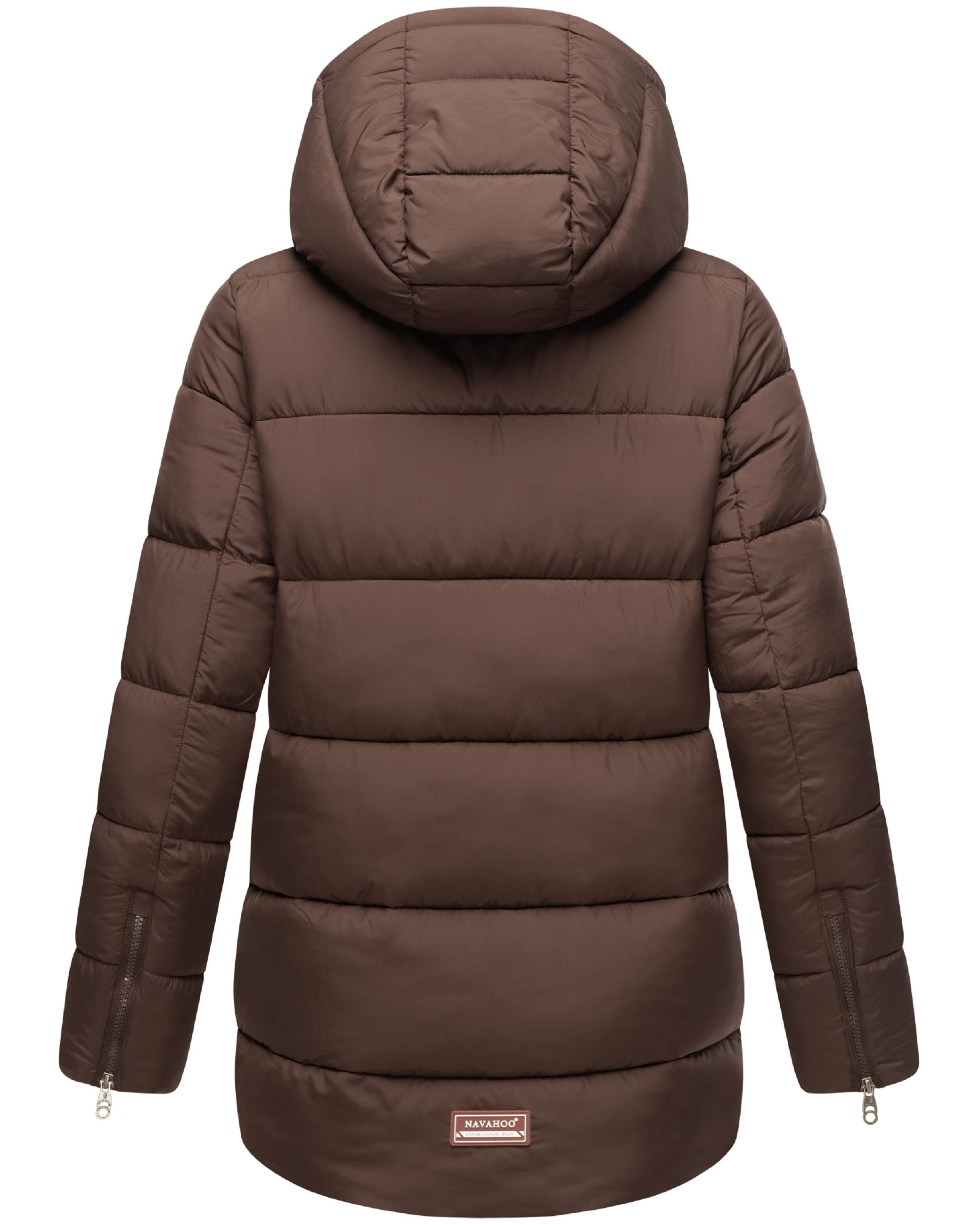 Steppjacke mit Kapuze "Wattewölkchen" Dark Choco