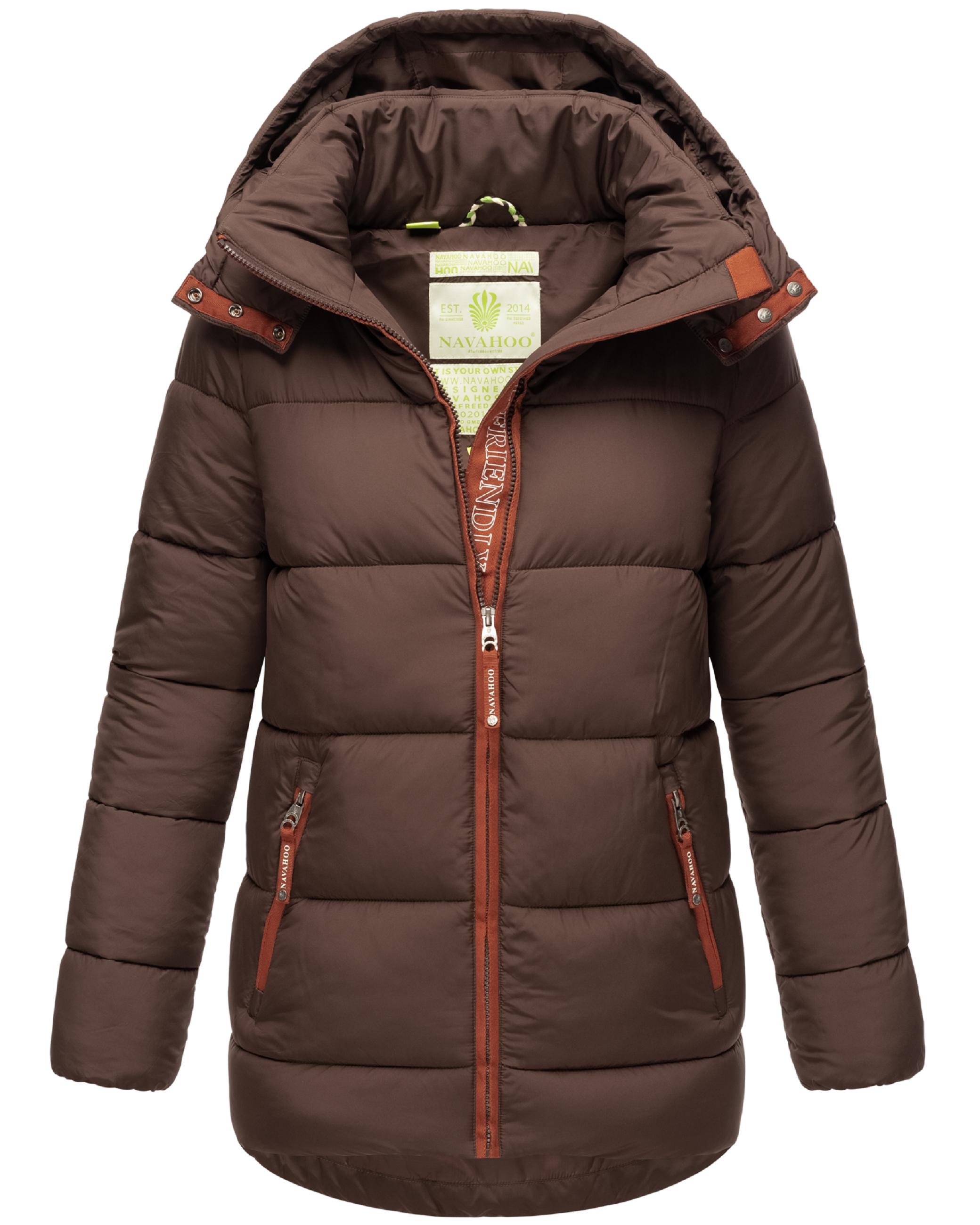 Steppjacke mit Kapuze "Wattewölkchen" Dark Choco