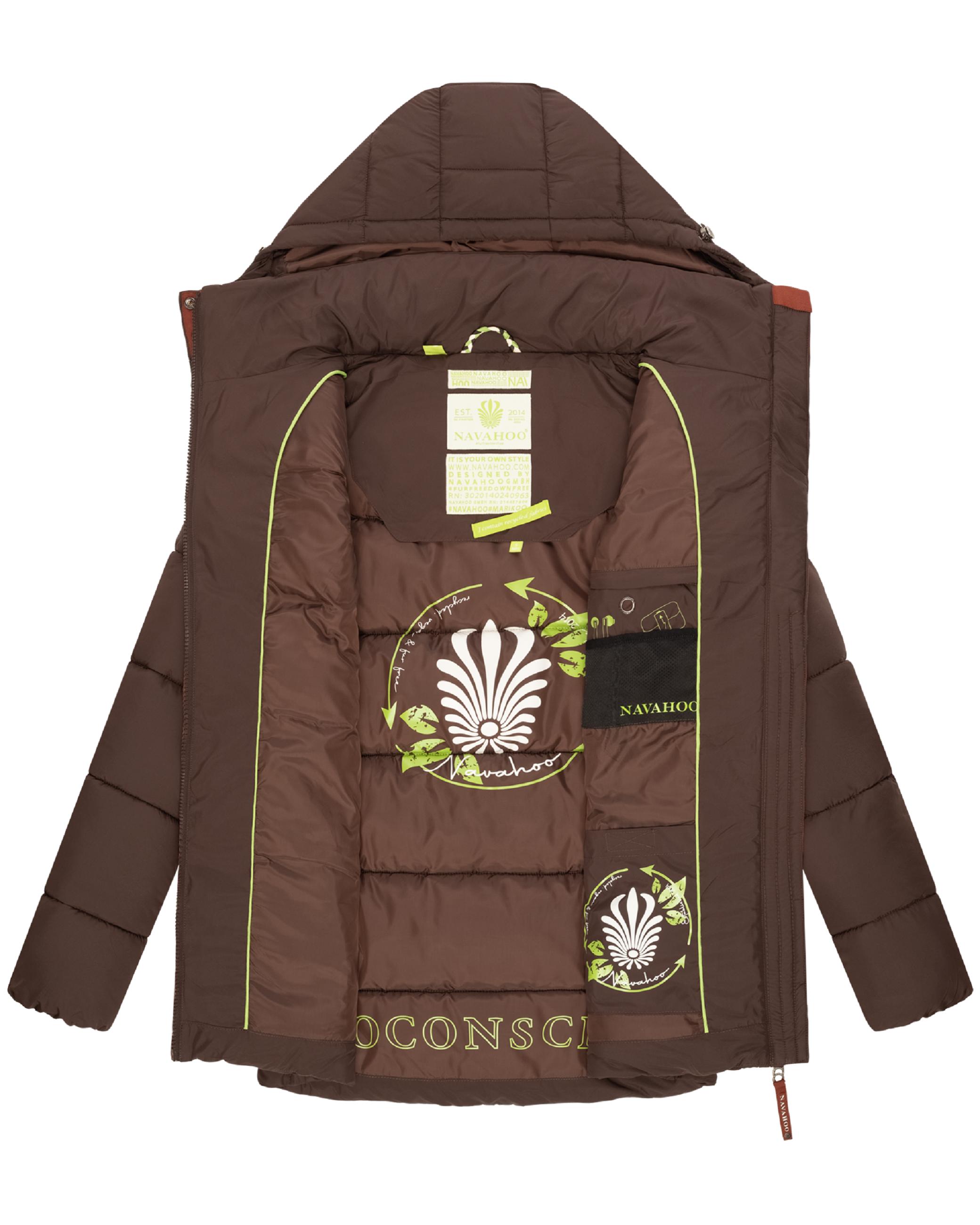 Steppjacke mit Kapuze "Wattewölkchen" Dark Choco