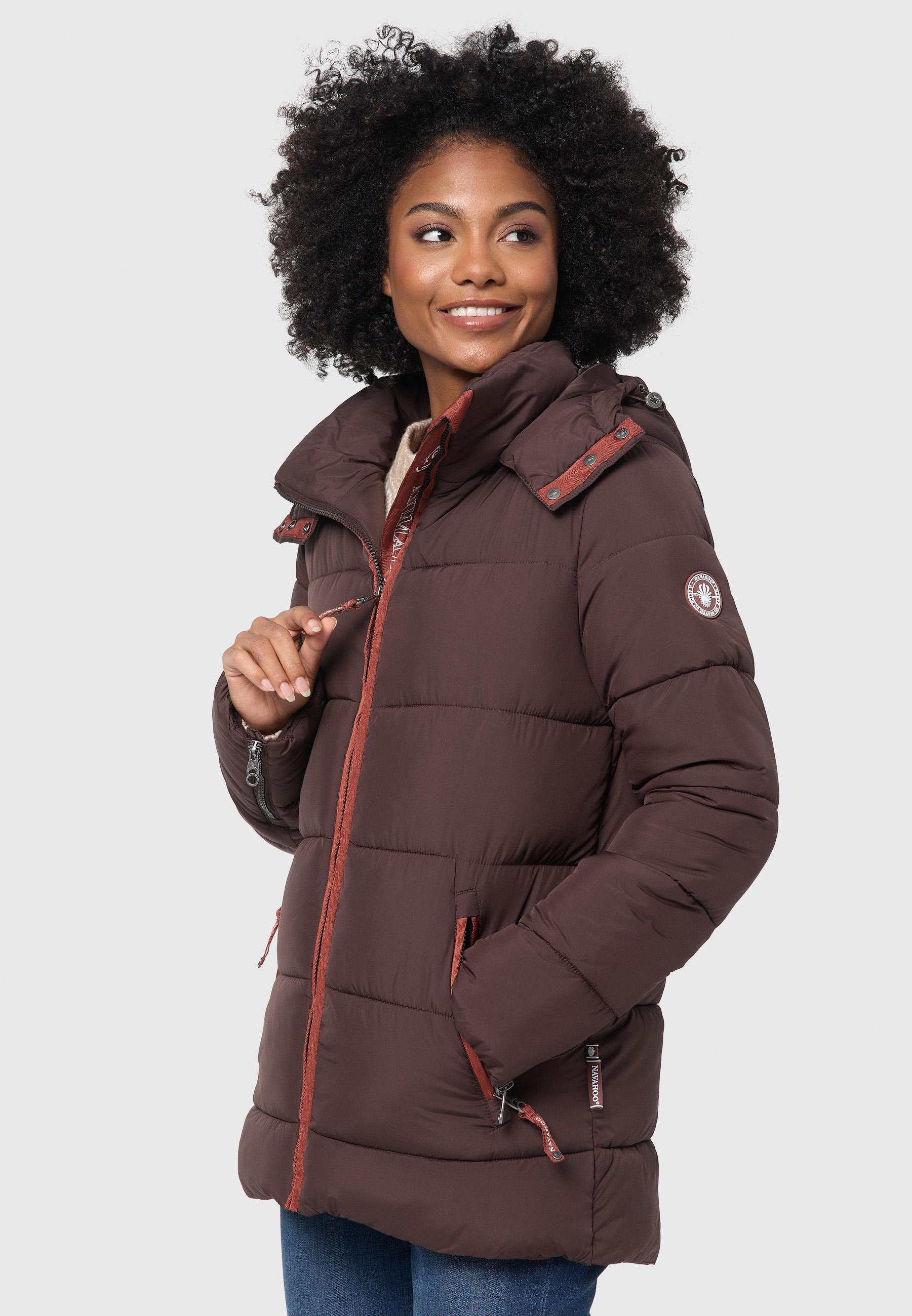 Steppjacke mit Kapuze "Wattewölkchen" Dark Choco